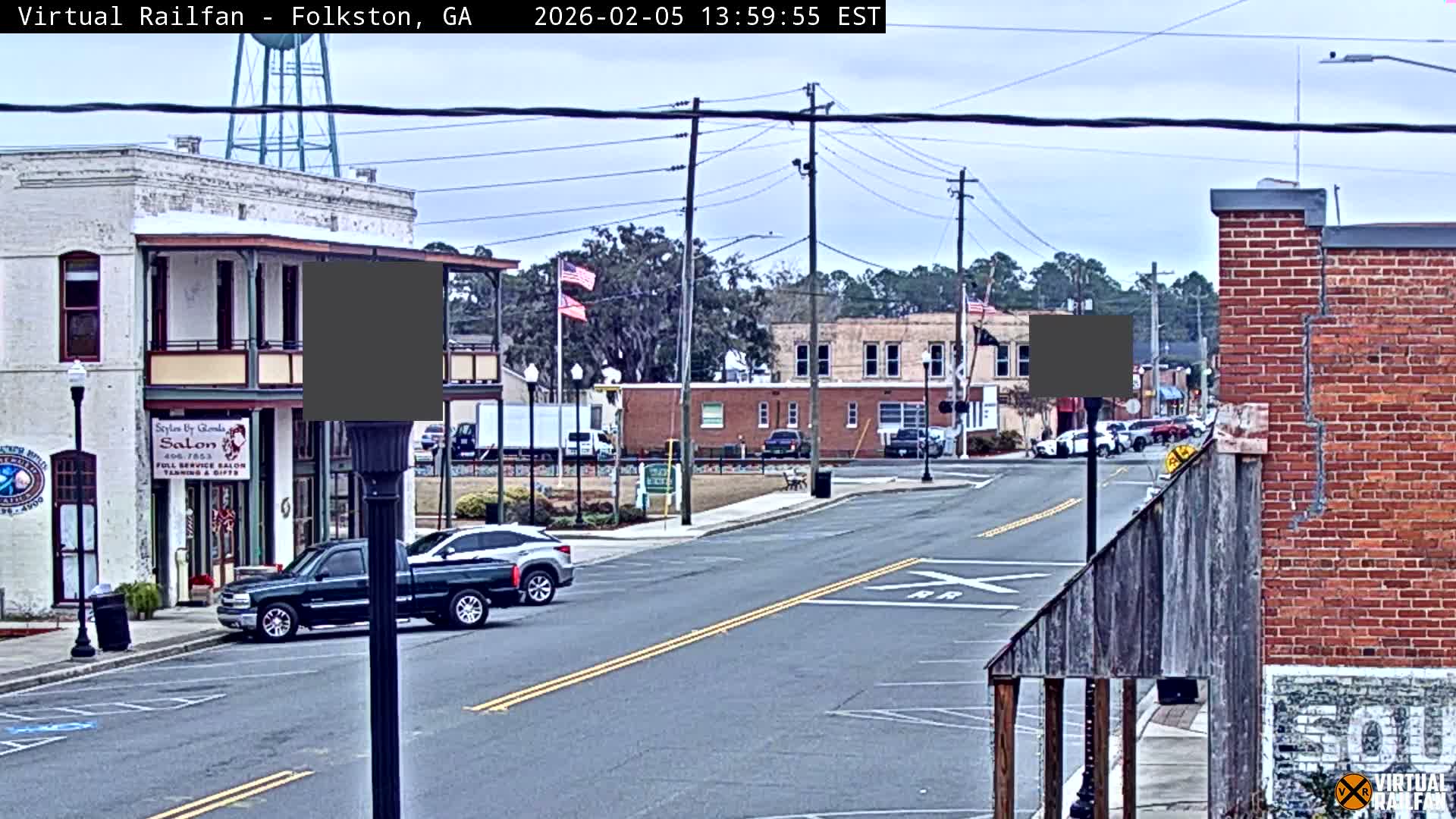 Folkston Railway - W Martin st. Junction Live Cam - Folkston, Charlton, Georgia, USA 