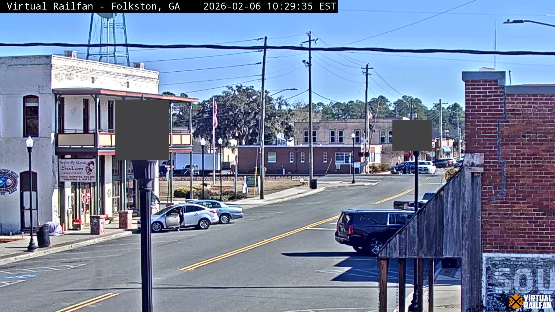 Folkston Railway - W Martin st. Junction Live Cam - Folkston, Charlton, Georgia, USA 