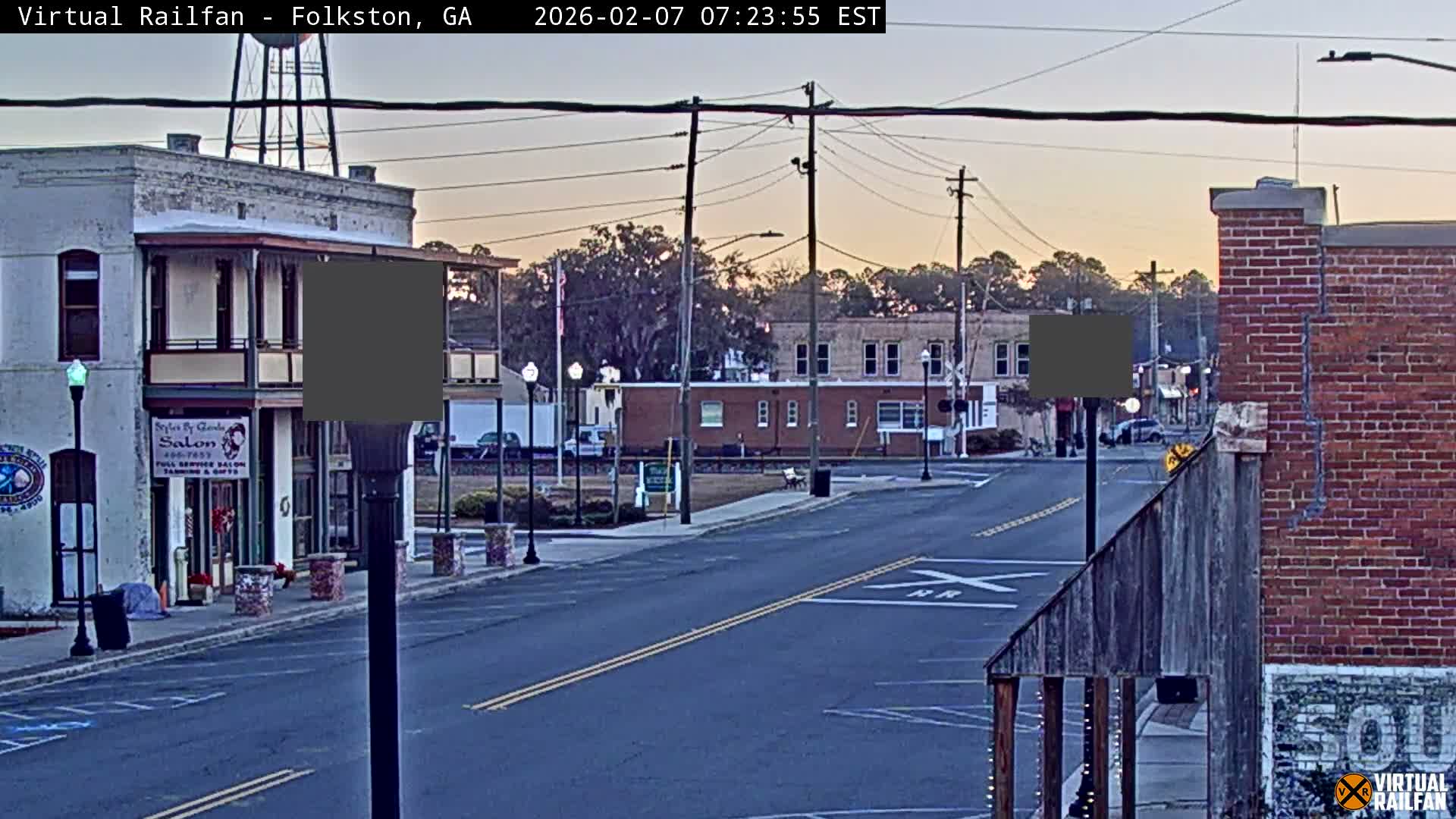 Folkston Railway - W Martin st. Junction Live Cam - Folkston, Charlton, Georgia, USA 