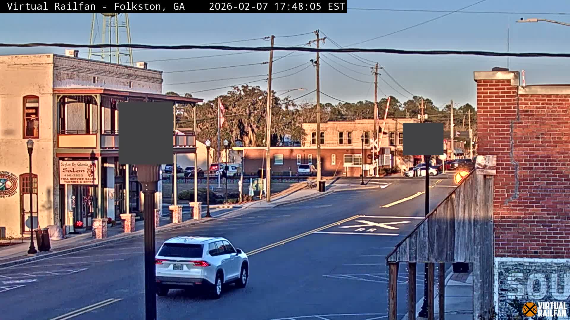 Folkston Railway - W Martin st. Junction Live Cam - Folkston, Charlton, Georgia, USA 
