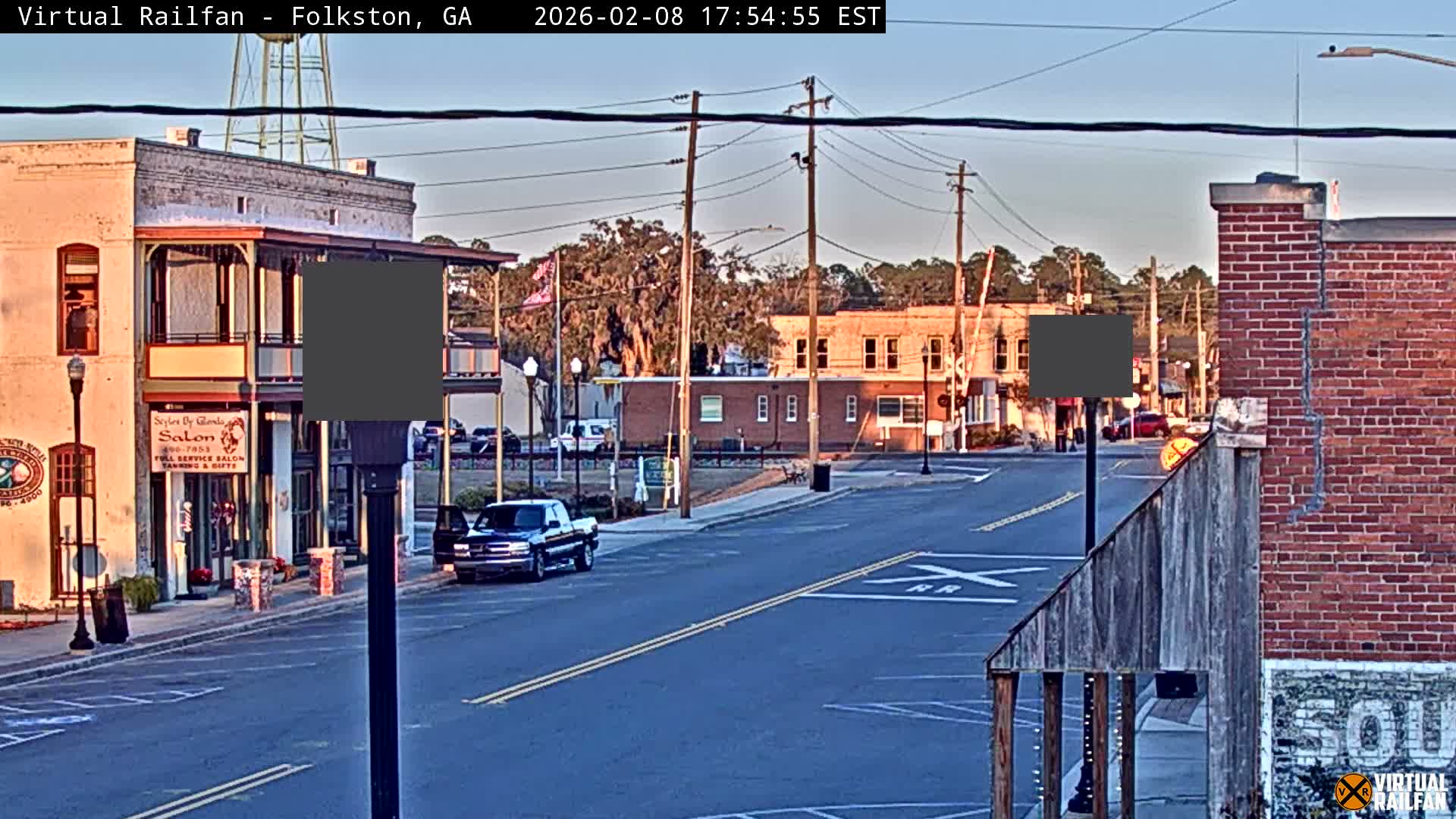 Folkston Railway - W Martin st. Junction Live Cam - Folkston, Charlton, Georgia, USA 