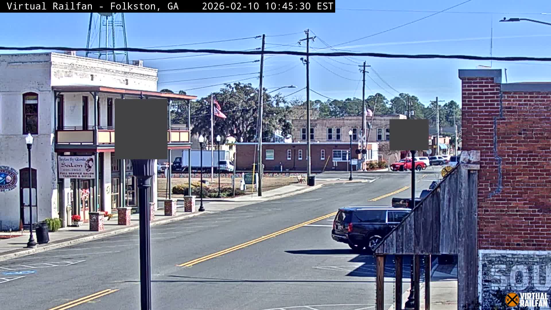 Folkston Railway - W Martin st. Junction Live Cam - Folkston, Charlton, Georgia, USA 