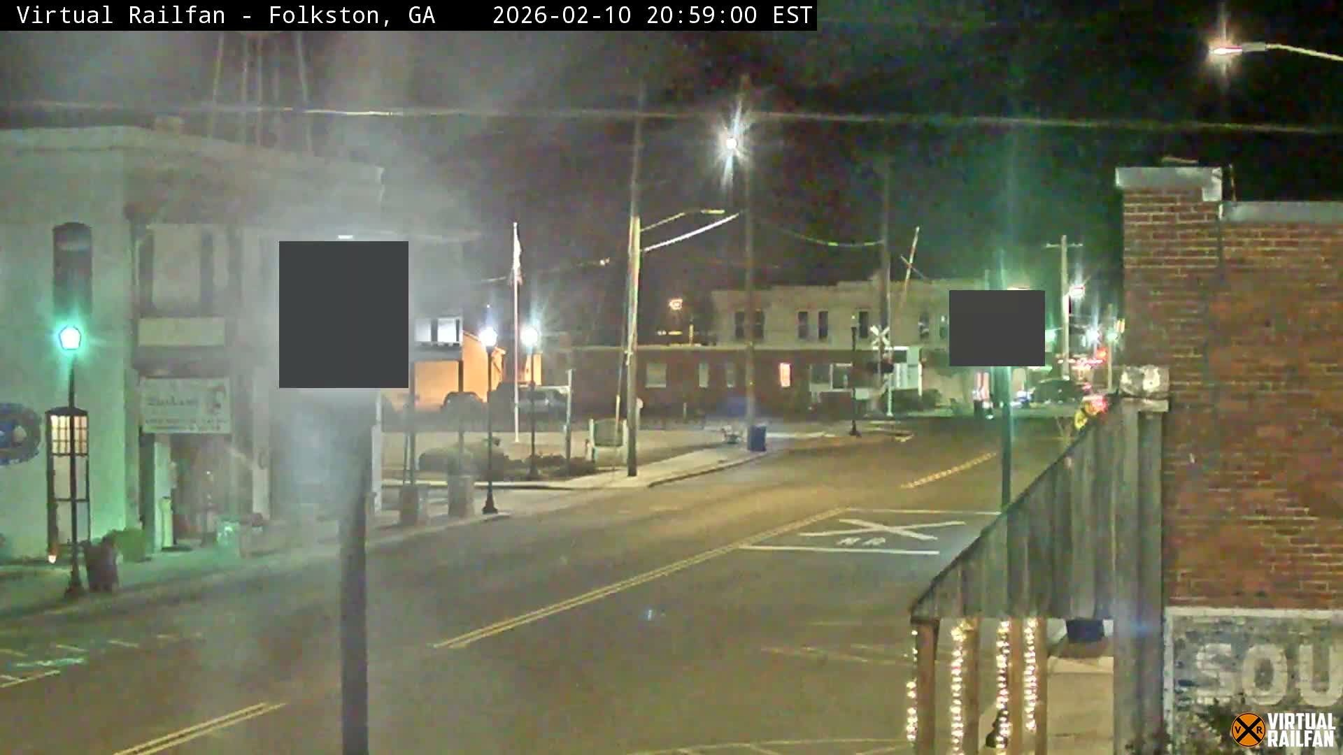 Folkston Railway - W Martin st. Junction Live Cam - Folkston, Charlton, Georgia, USA 