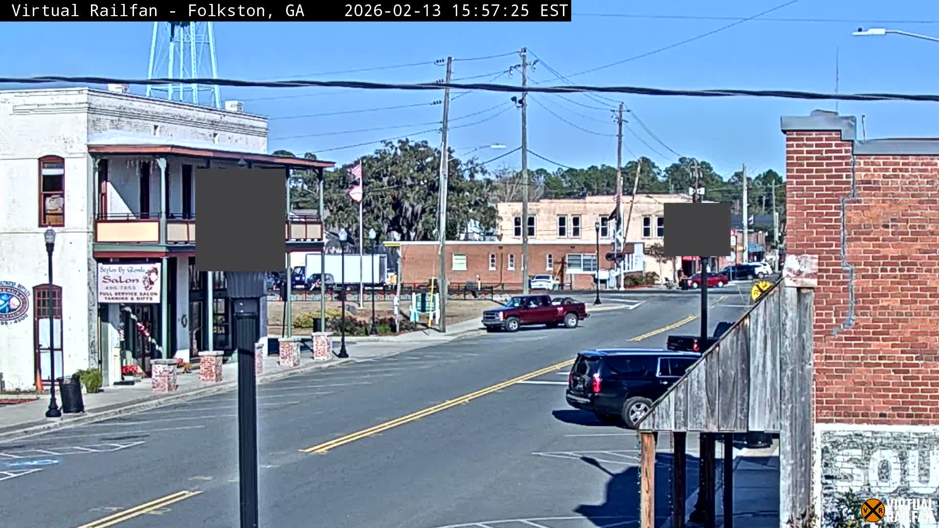 Folkston Railway - W Martin st. Junction Live Cam - Folkston, Charlton, Georgia, USA 