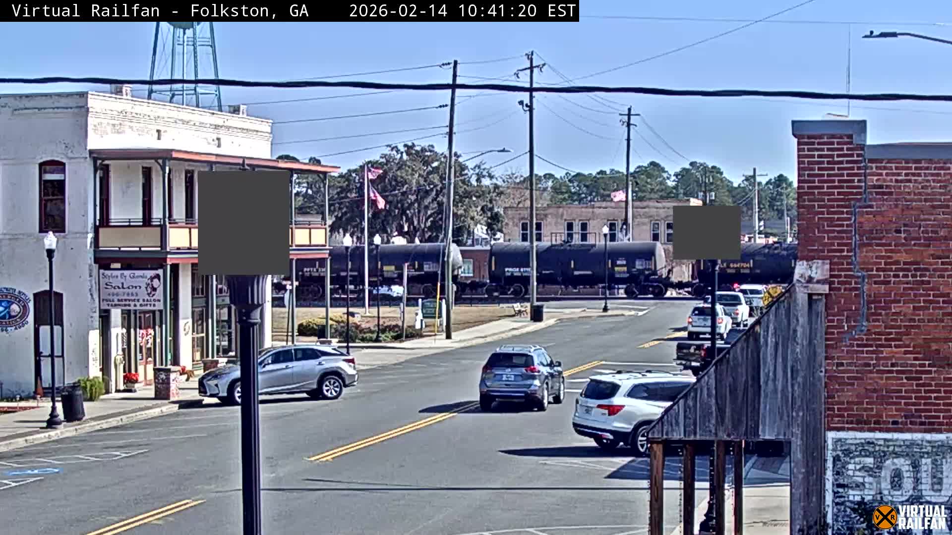 Folkston Railway - W Martin st. Junction Live Cam - Folkston, Charlton, Georgia, USA 