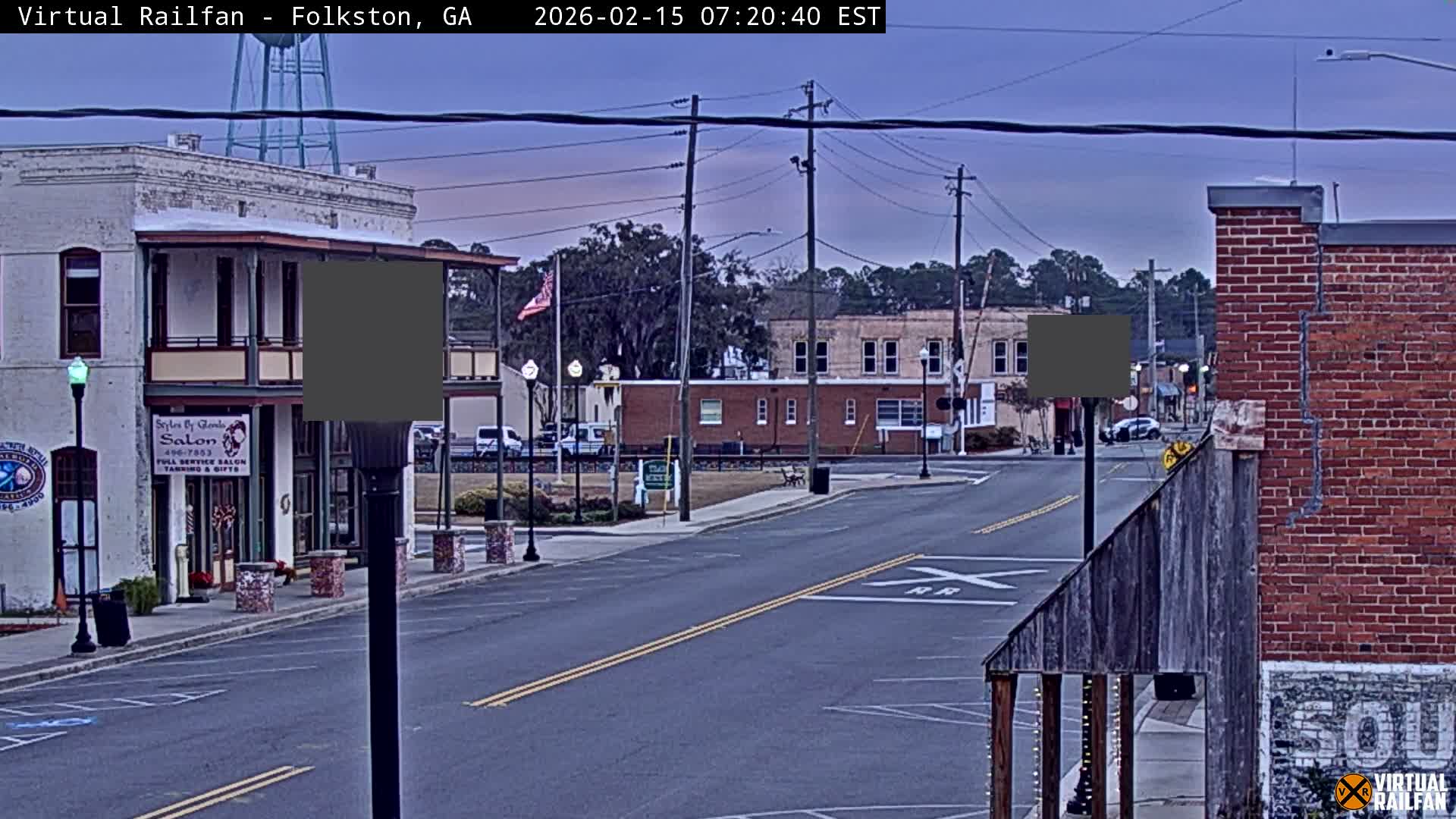 Folkston Railway - W Martin st. Junction Live Cam - Folkston, Charlton, Georgia, USA 