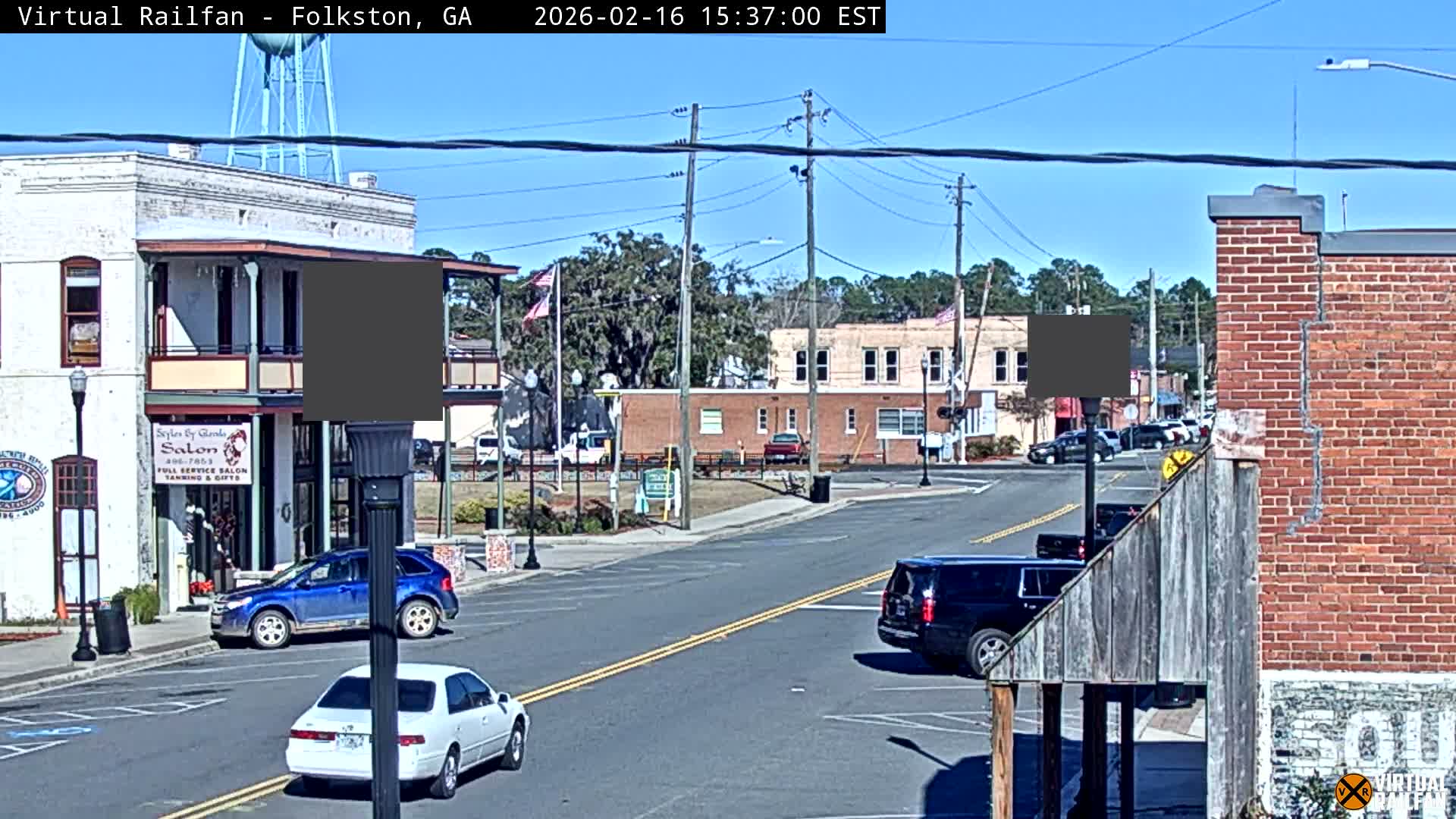 Folkston Railway - W Martin st. Junction Live Cam - Folkston, Charlton, Georgia, USA 