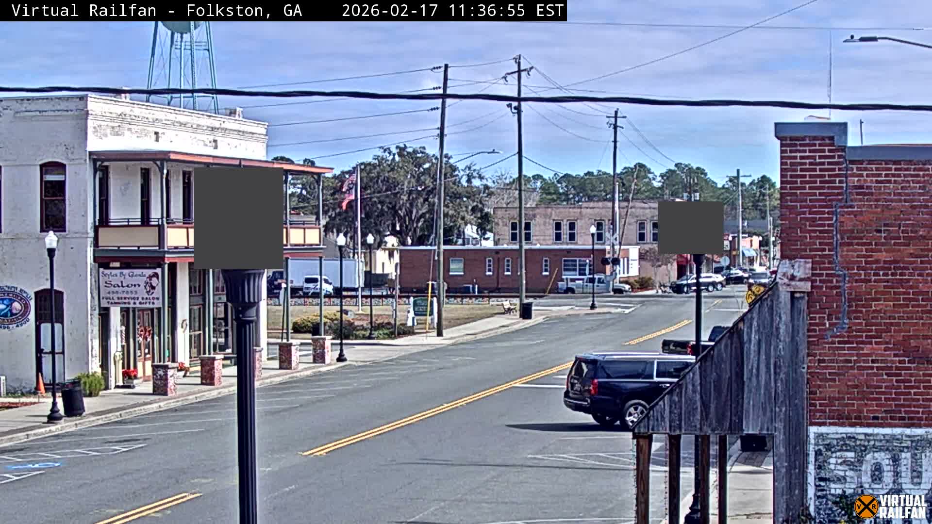 Folkston Railway - W Martin st. Junction Live Cam - Folkston, Charlton, Georgia, USA 