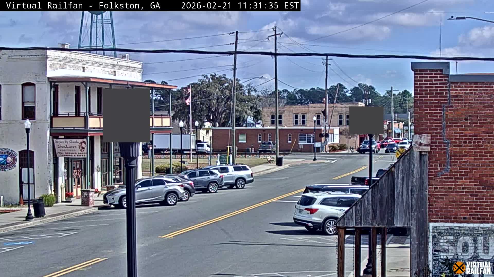 Folkston Railway - W Martin st. Junction Live Cam - Folkston, Charlton, Georgia, USA 