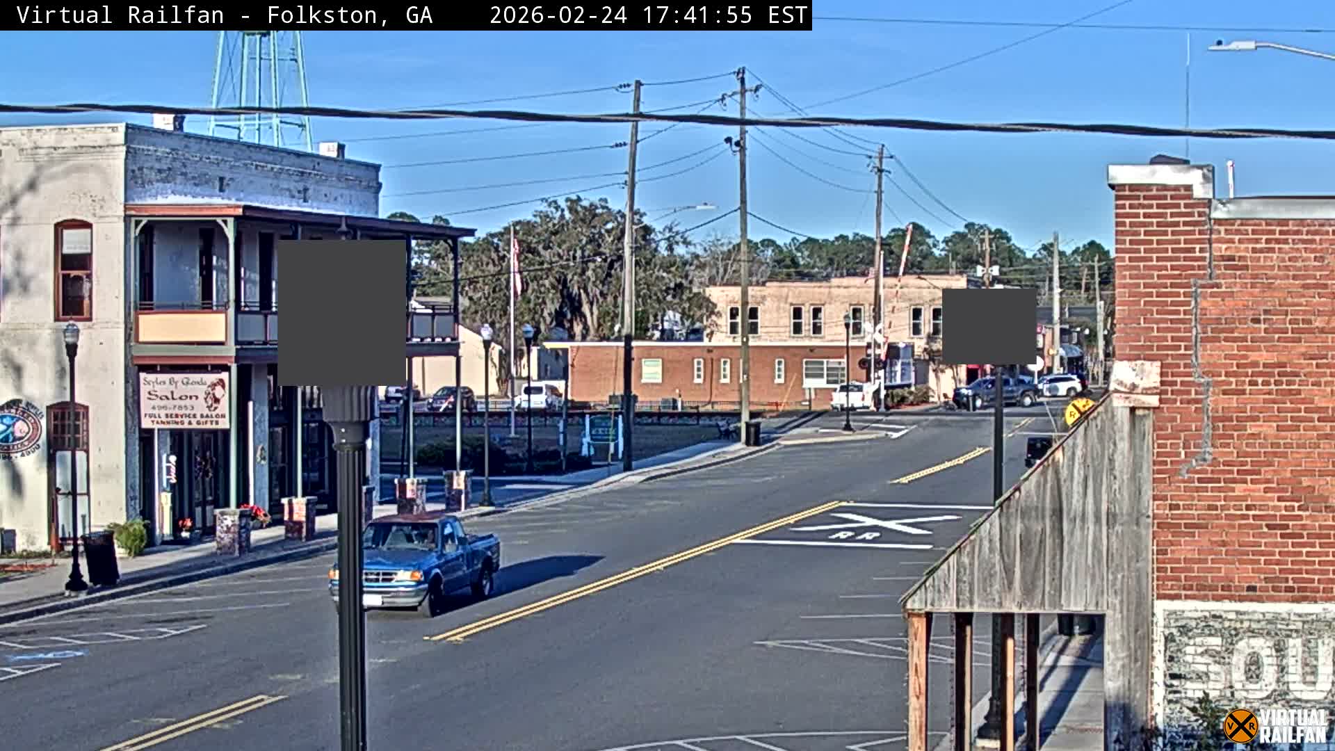 Folkston Railway - W Martin st. Junction Live Cam - Folkston, Charlton, Georgia, USA 