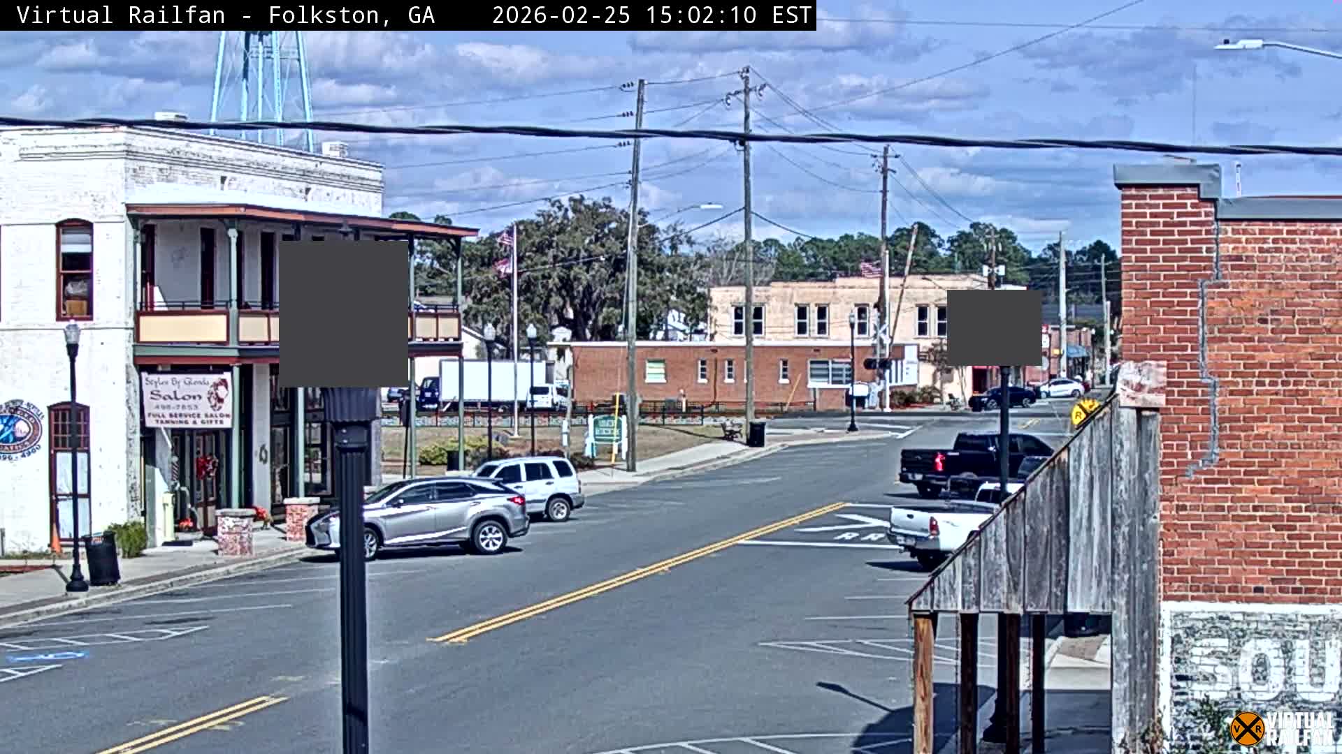 Folkston Railway - W Martin st. Junction Live Cam - Folkston, Charlton, Georgia, USA 