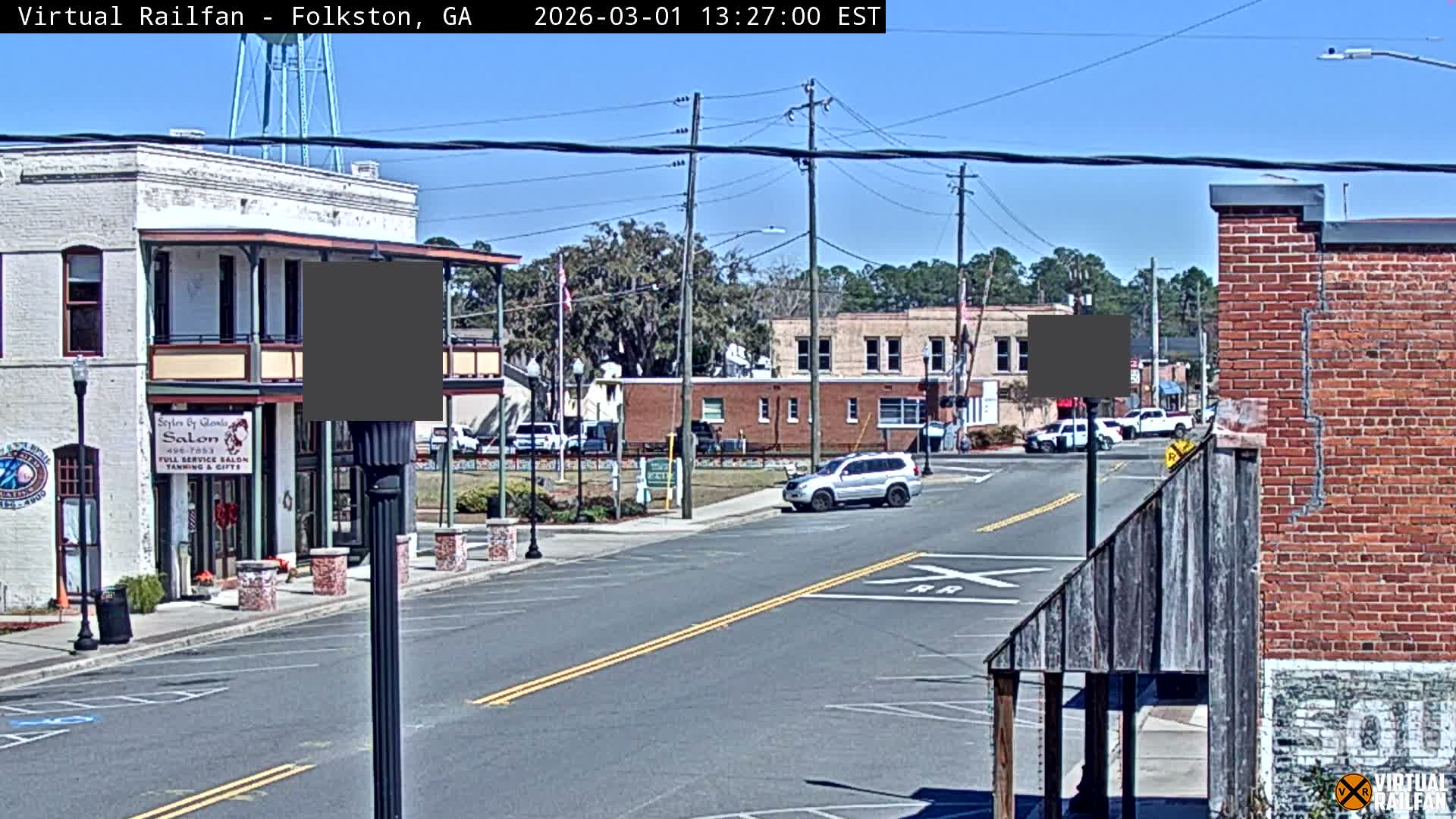 Folkston Railway - W Martin st. Junction Live Cam - Folkston, Charlton, Georgia, USA 