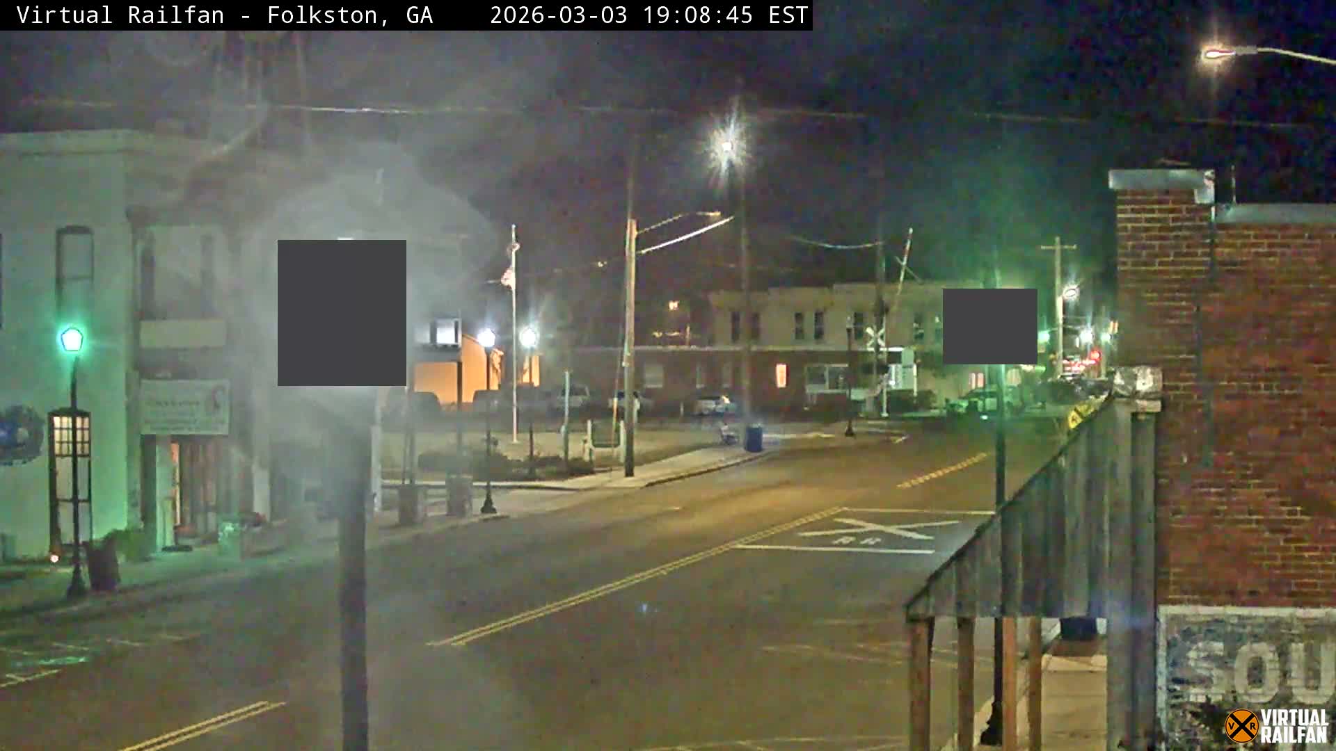 Folkston Railway - W Martin st. Junction Live Cam - Folkston, Charlton, Georgia, USA 