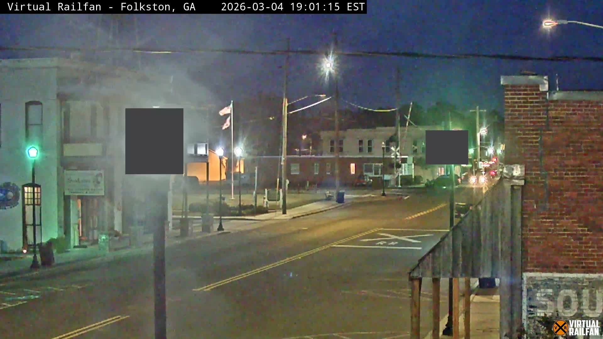 Folkston Railway - W Martin st. Junction Live Cam - Folkston, Charlton, Georgia, USA 