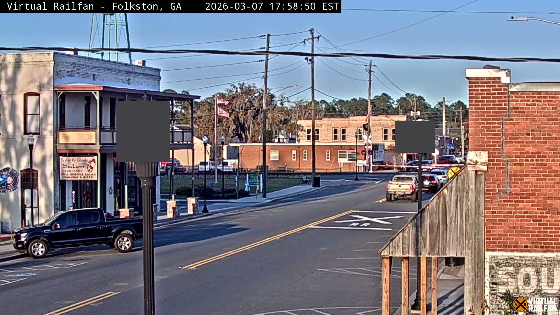 Folkston Railway - W Martin st. Junction Live Cam - Folkston, Charlton, Georgia, USA 