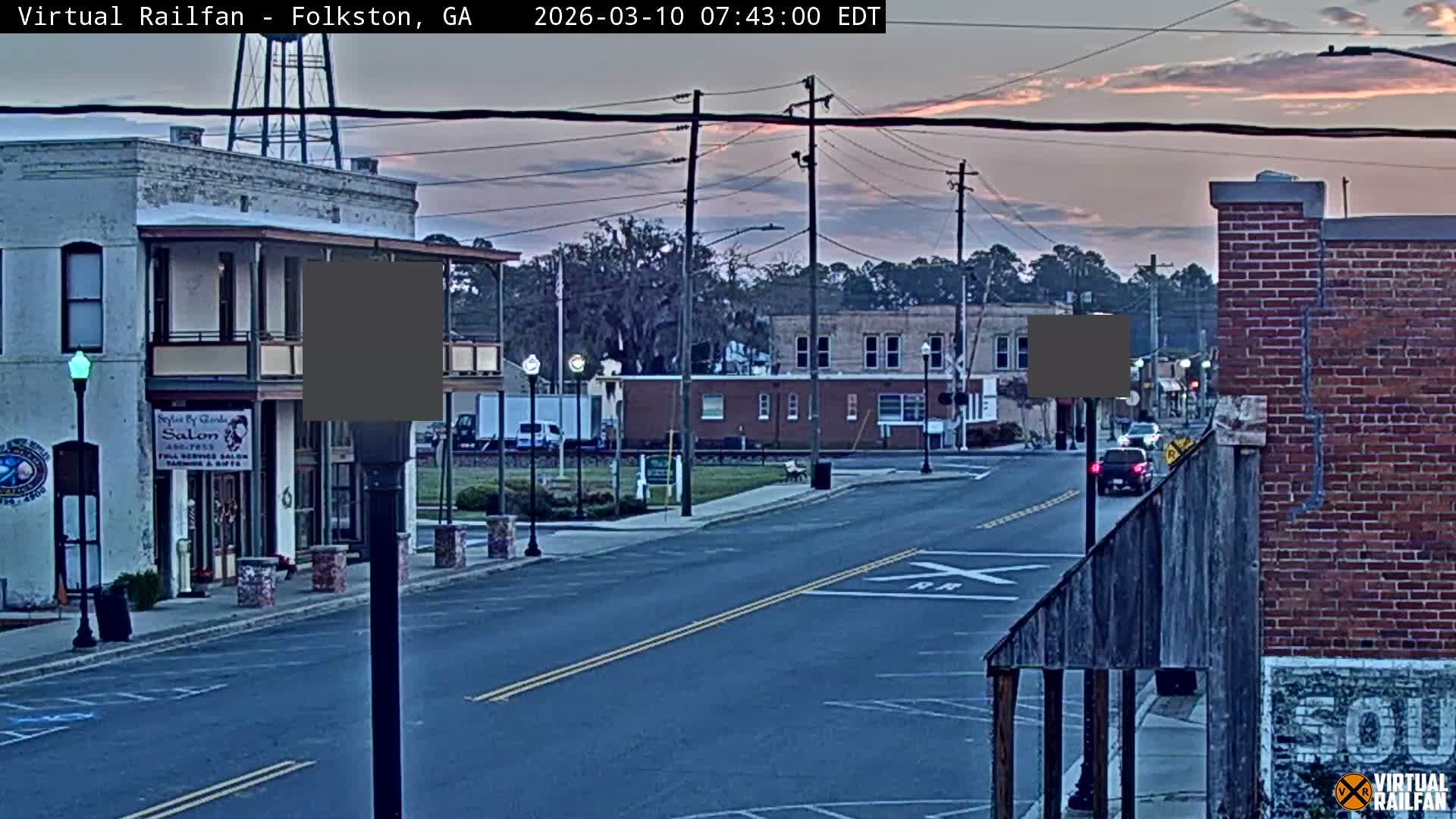 Folkston Railway - W Martin st. Junction Live Cam - Folkston, Charlton, Georgia, USA 