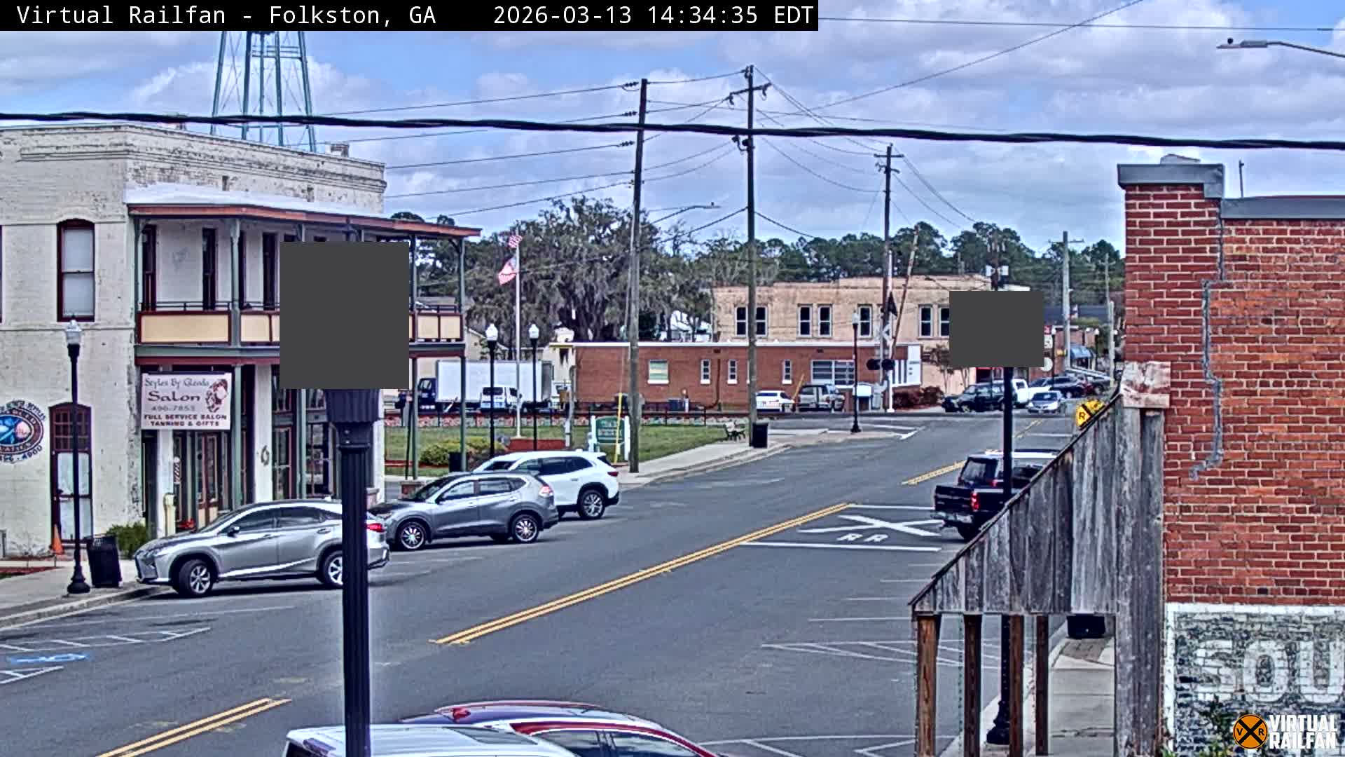 Folkston Railway - W Martin st. Junction Live Cam - Folkston, Charlton, Georgia, USA 
