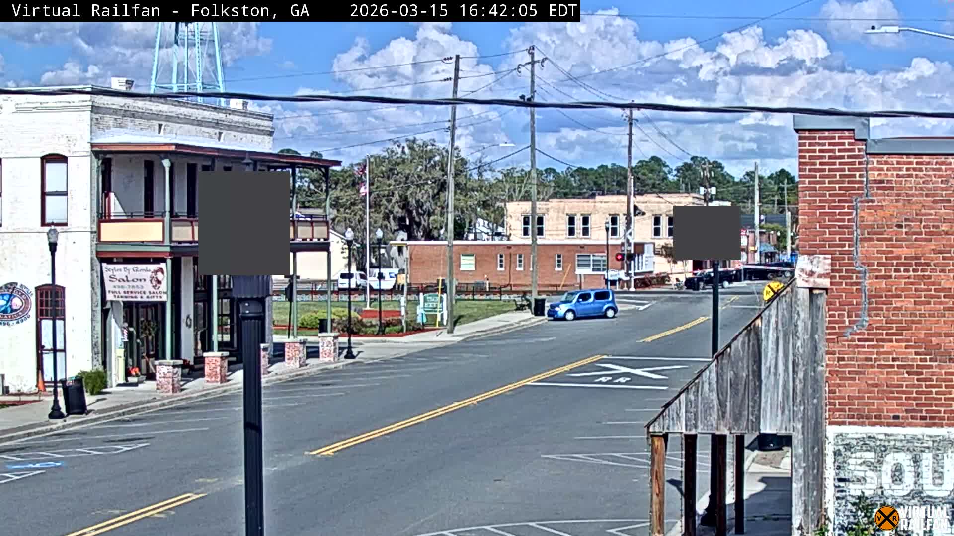 Folkston Railway - W Martin st. Junction Live Cam - Folkston, Charlton, Georgia, USA 