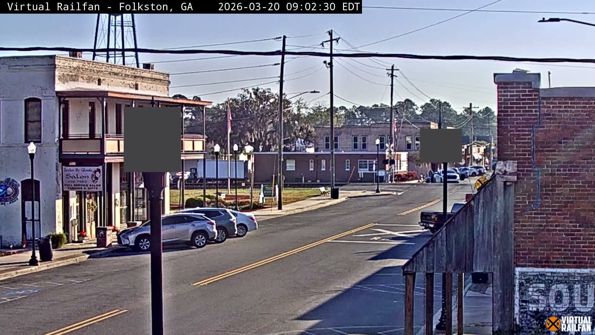 Folkston Railway - W Martin st. Junction Live Cam - Folkston, Charlton, Georgia, USA 