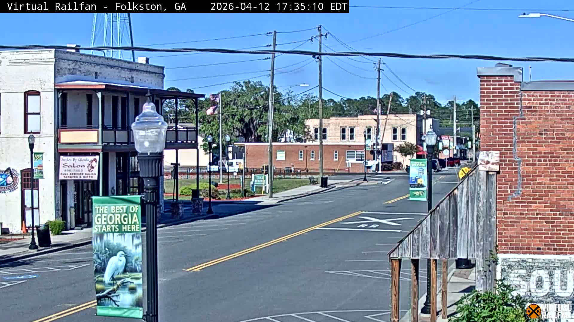 Folkston Railway - W Martin st. Junction Live Cam - Folkston, Charlton, Georgia, USA 
