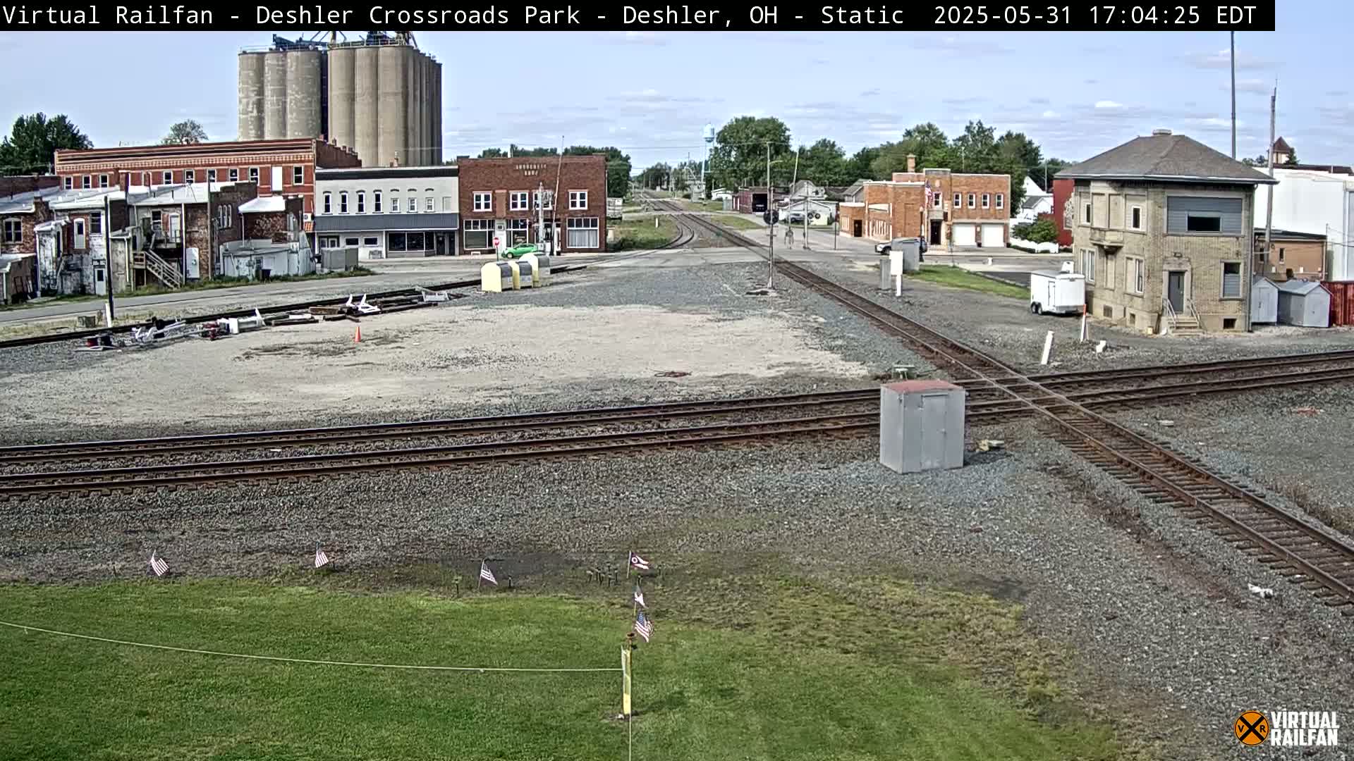 Deshler Crossroad Park Railway Junction Live Cam - Deshler, Henry, Ohio, USA