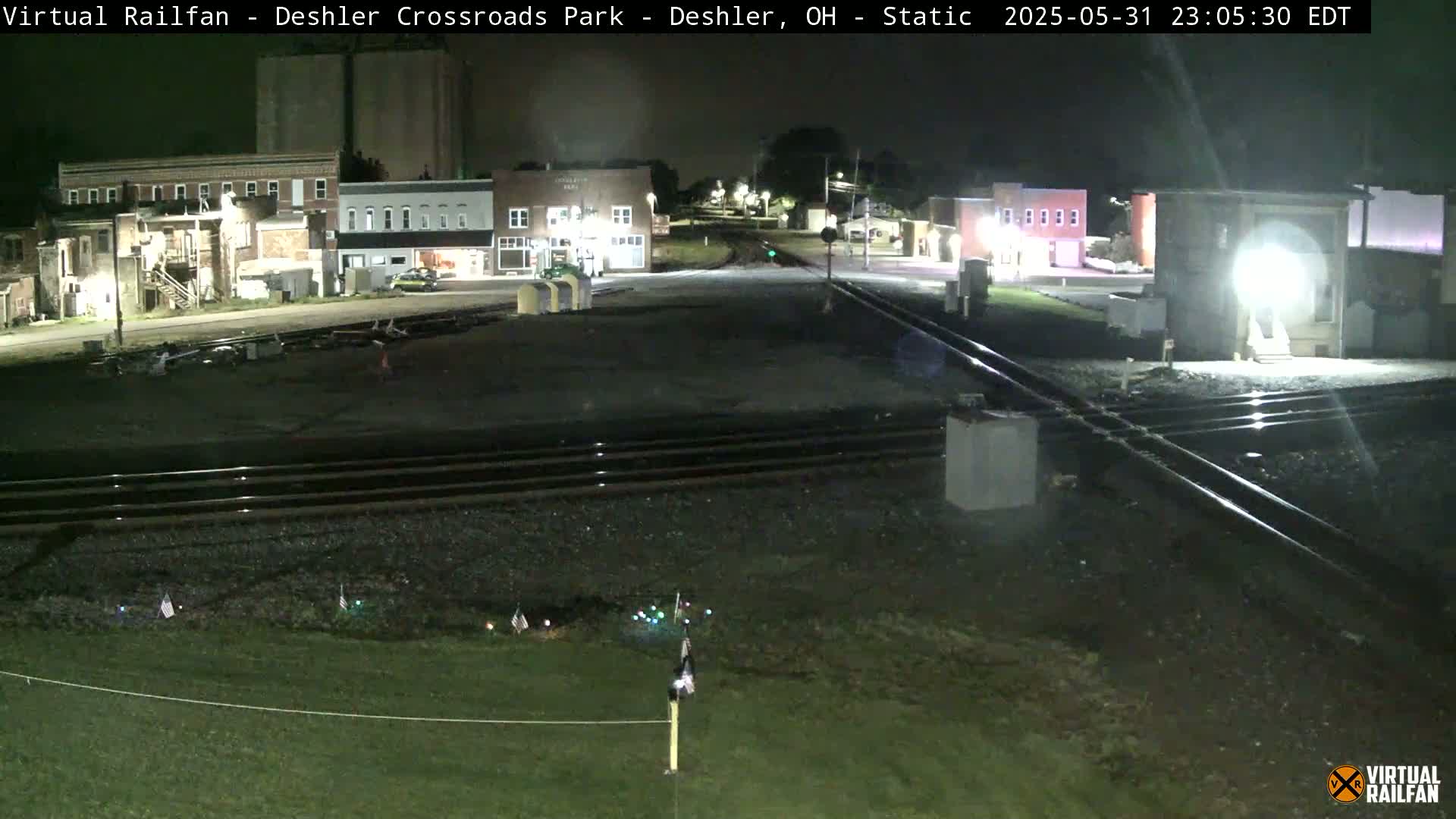 Deshler Crossroad Park Railway Junction Live Cam - Deshler, Henry, Ohio, USA