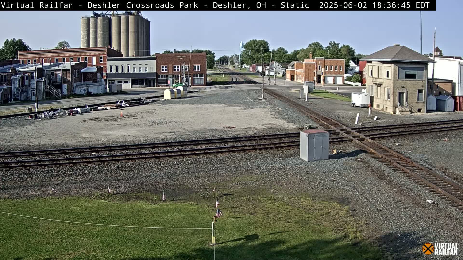 Deshler Crossroad Park Railway Junction Live Cam - Deshler, Henry, Ohio, USA
