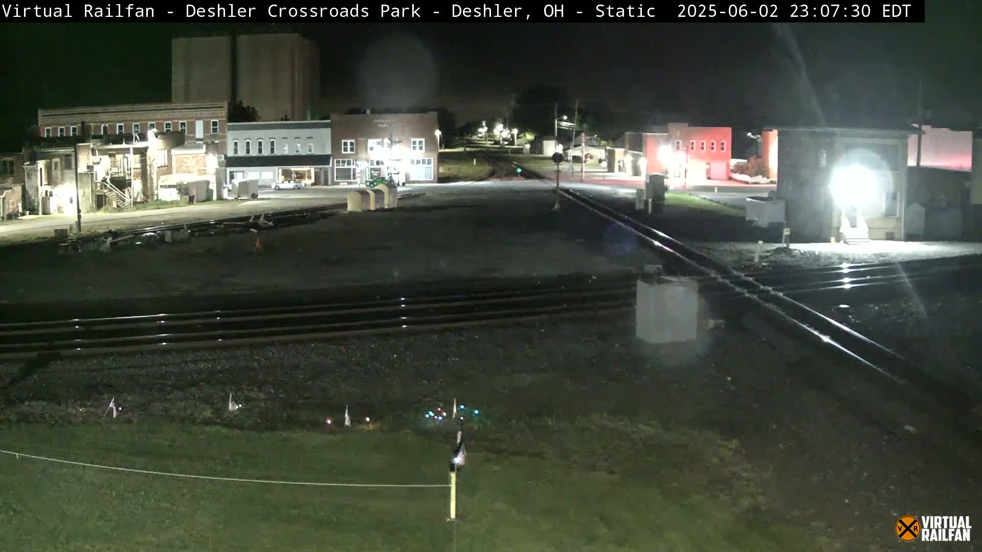 Deshler Crossroad Park Railway Junction Live Cam - Deshler, Henry, Ohio, USA