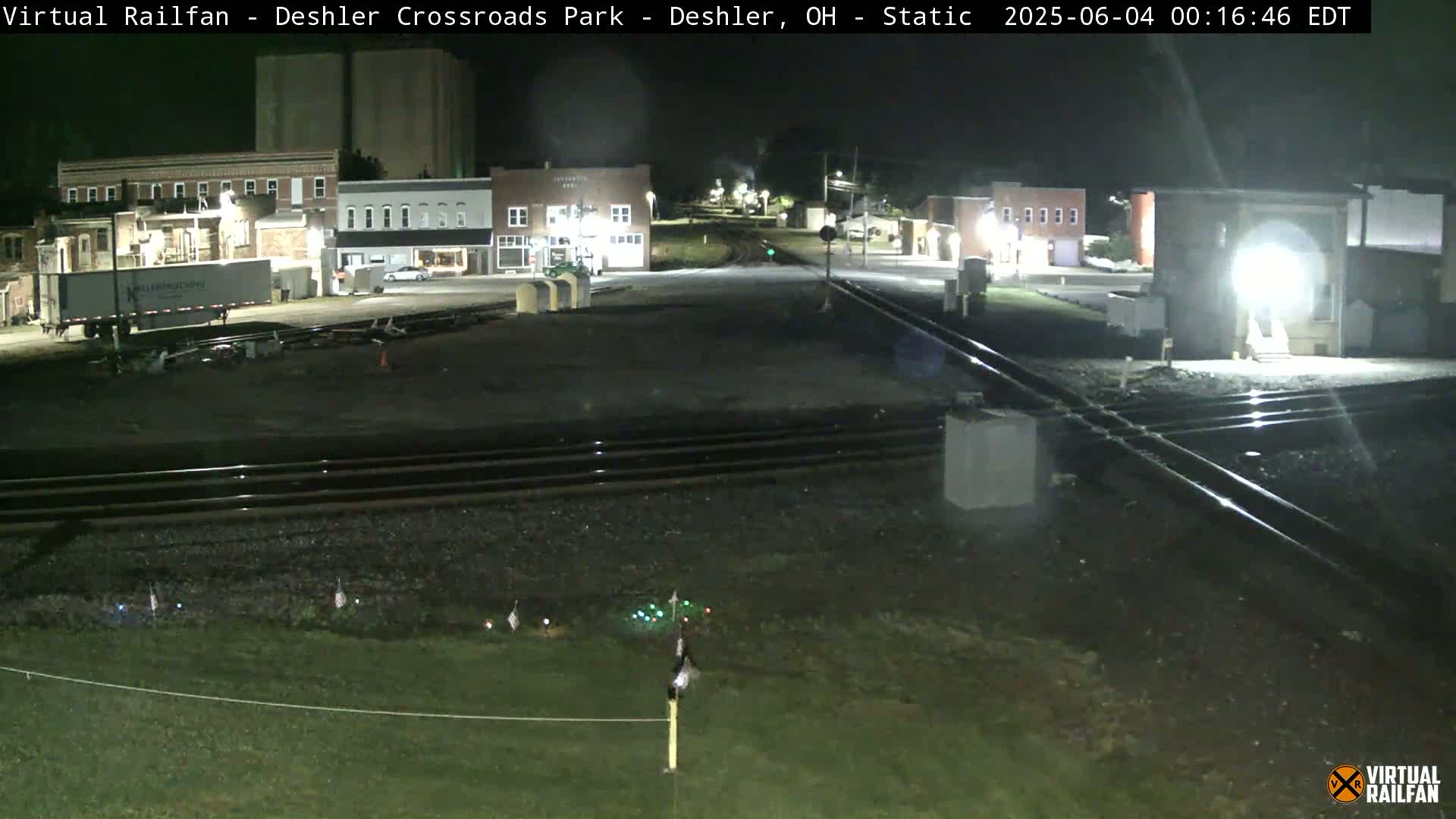 Deshler Crossroad Park Railway Junction Live Cam - Deshler, Henry, Ohio, USA