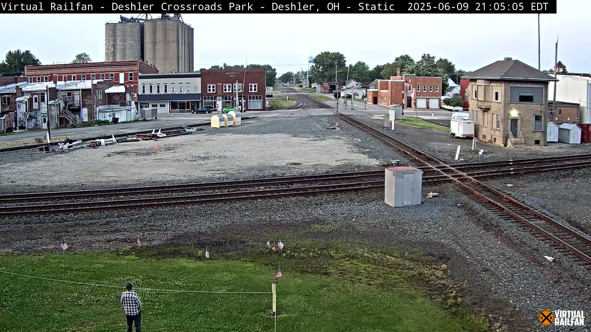 Deshler Crossroad Park Railway Junction Live Cam - Deshler, Henry, Ohio, USA