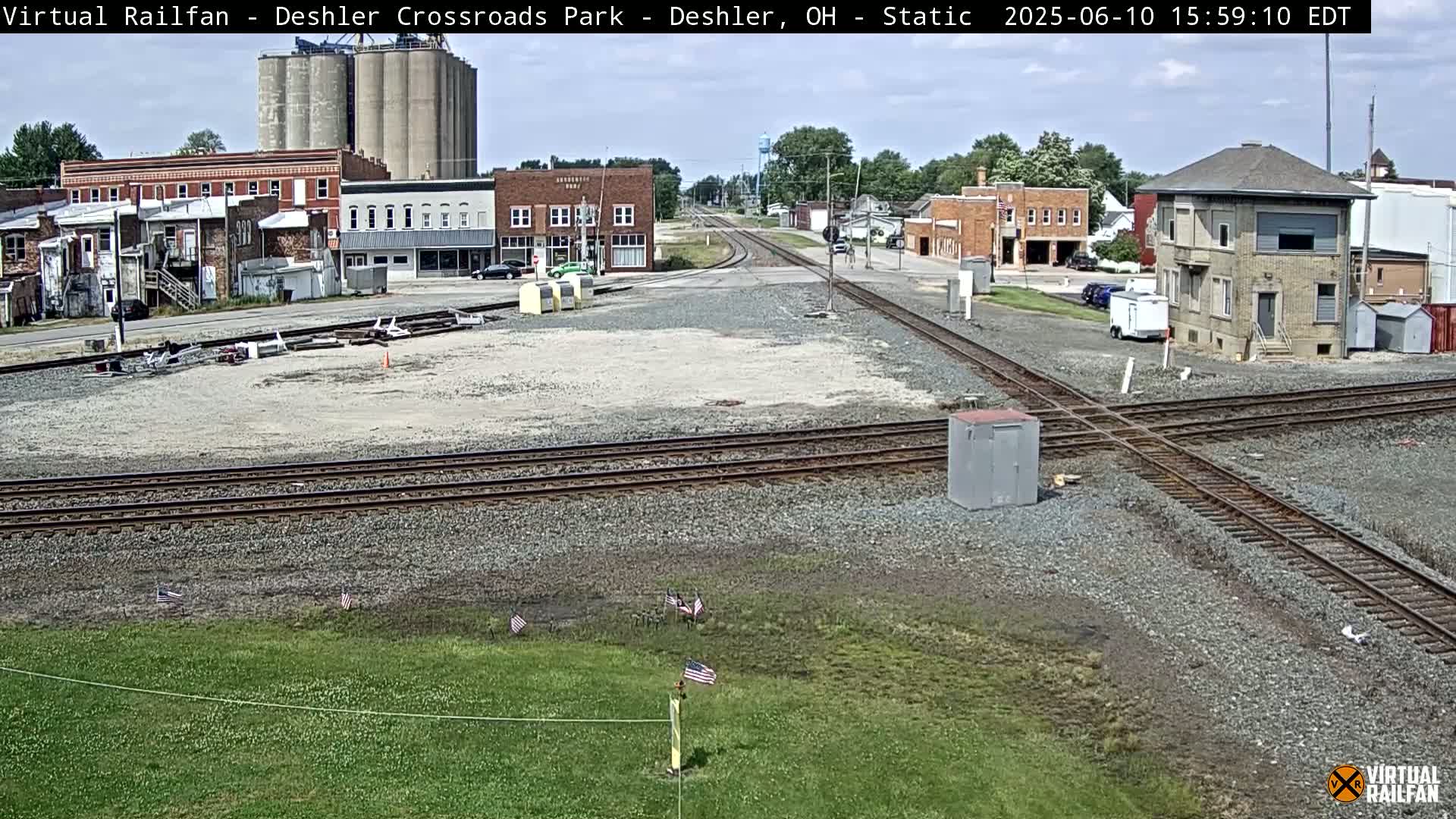 Deshler Crossroad Park Railway Junction Live Cam - Deshler, Henry, Ohio, USA