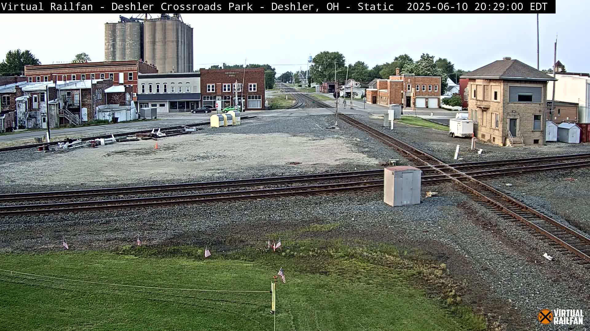 Deshler Crossroad Park Railway Junction Live Cam - Deshler, Henry, Ohio, USA