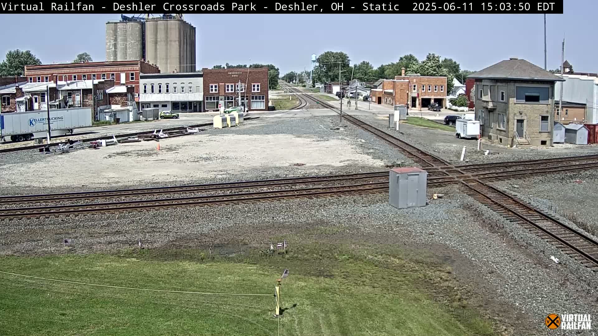 Deshler Crossroad Park Railway Junction Live Cam - Deshler, Henry, Ohio, USA