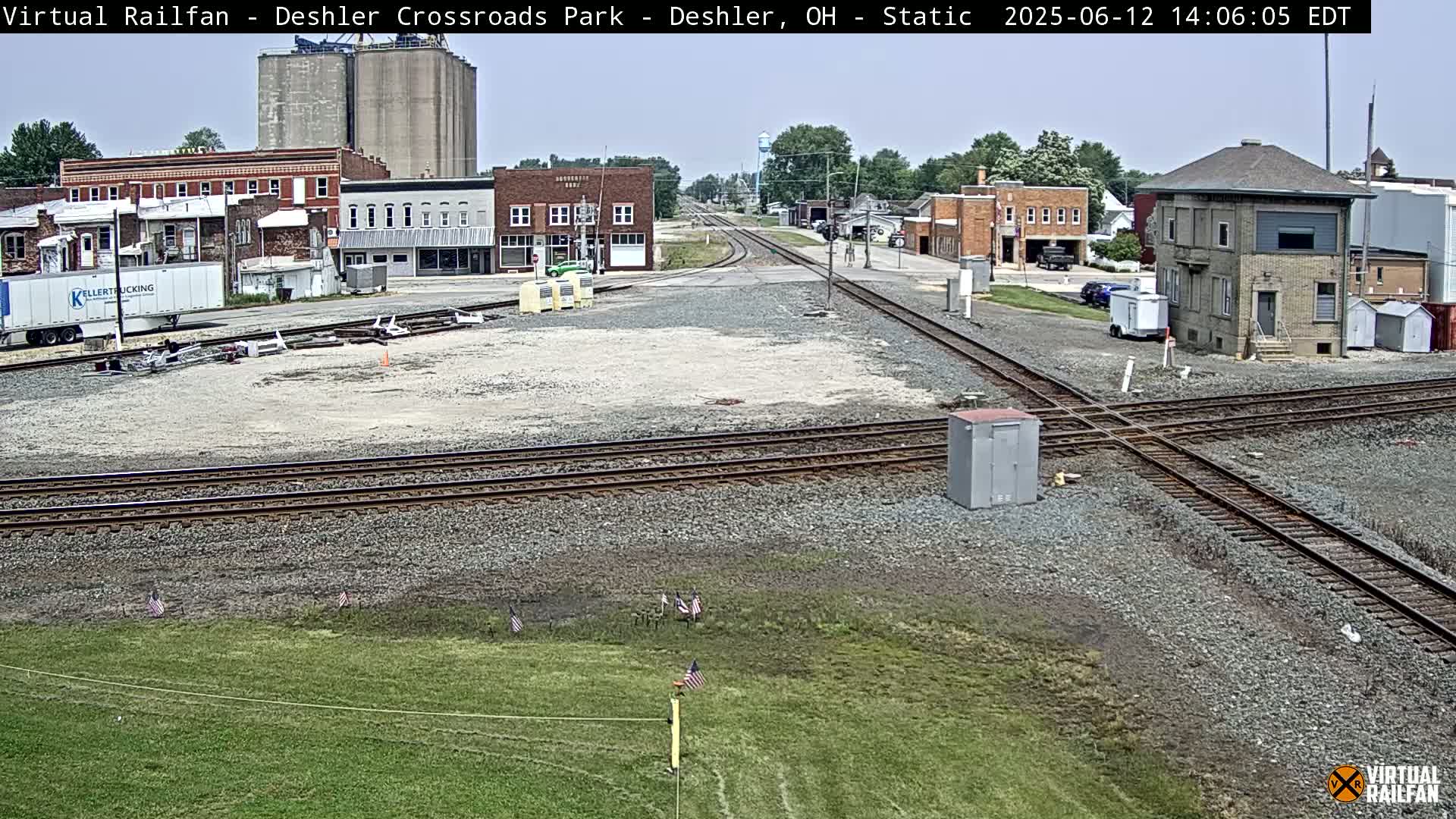 Deshler Crossroad Park Railway Junction Live Cam - Deshler, Henry, Ohio, USA