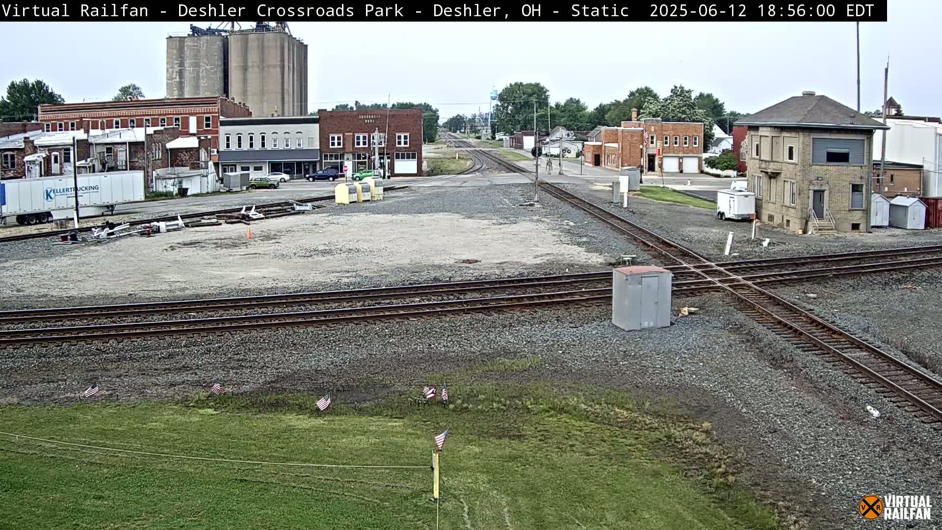 Deshler Crossroad Park Railway Junction Live Cam - Deshler, Henry, Ohio, USA