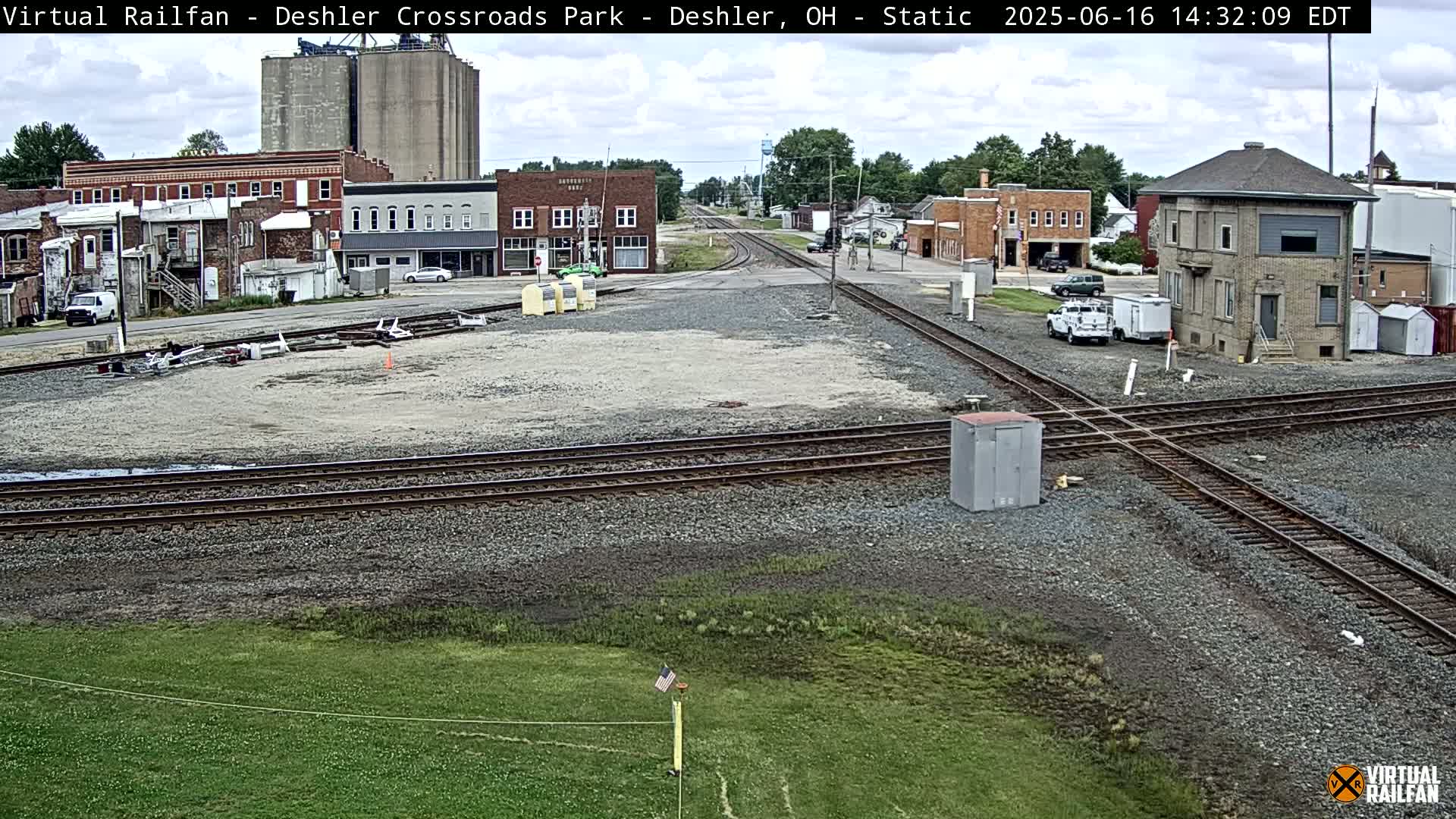 Deshler Crossroad Park Railway Junction Live Cam - Deshler, Henry, Ohio, USA