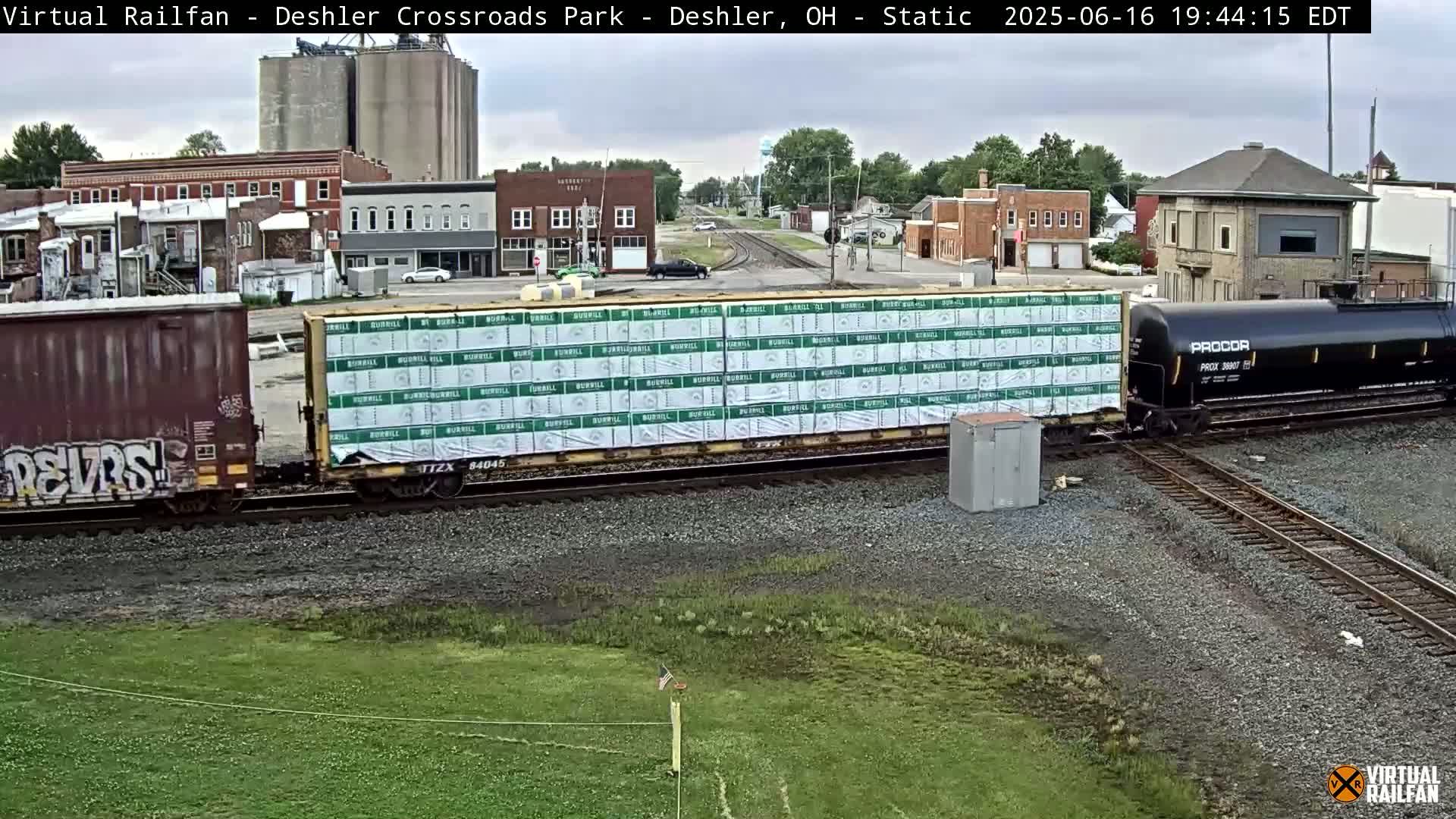 Deshler Crossroad Park Railway Junction Live Cam - Deshler, Henry, Ohio, USA
