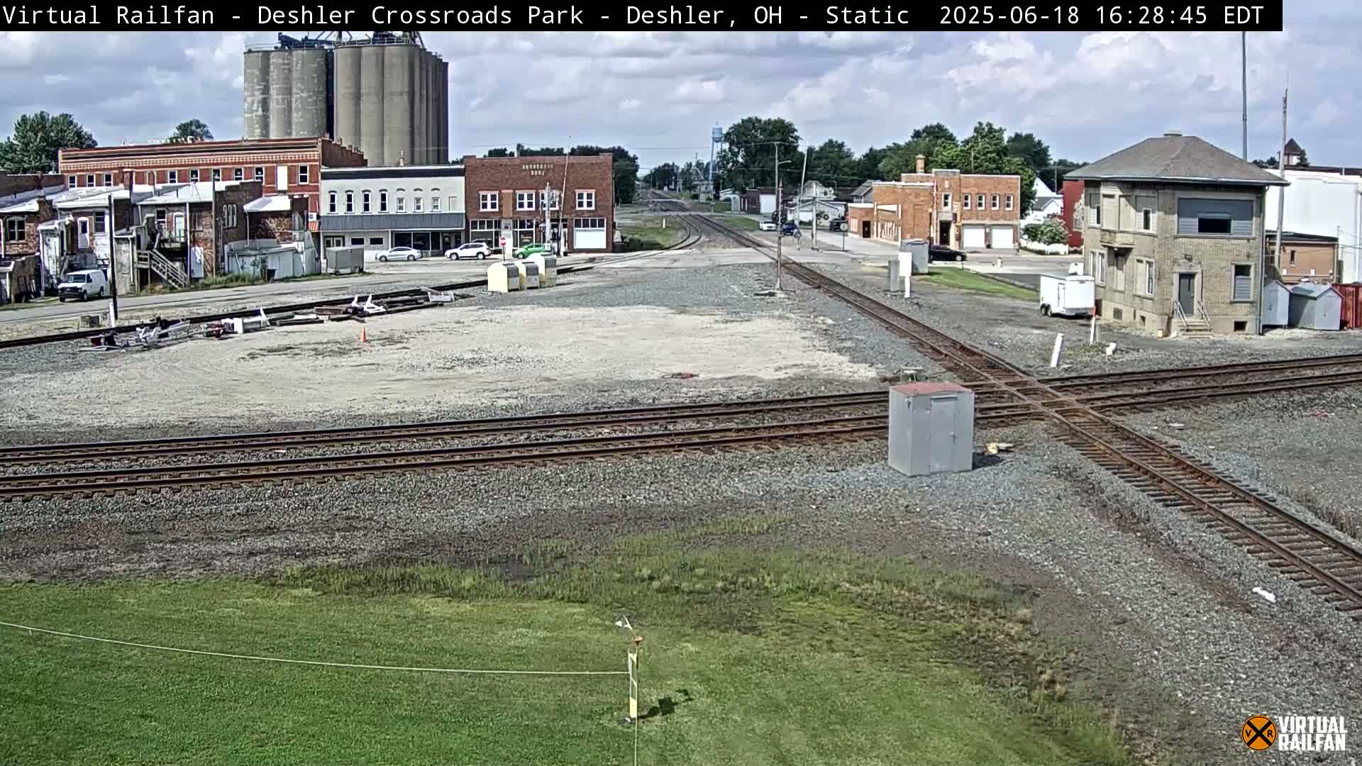 Deshler Crossroad Park Railway Junction Live Cam - Deshler, Henry, Ohio, USA