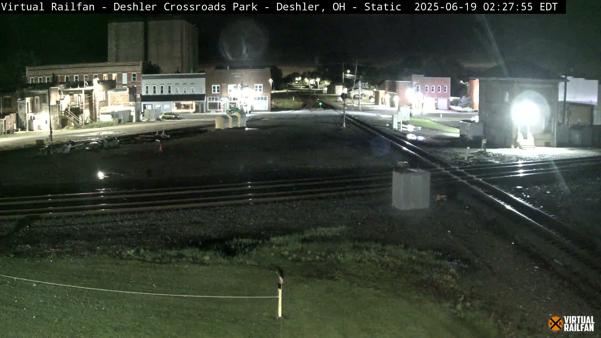 Deshler Crossroad Park Railway Junction Live Cam - Deshler, Henry, Ohio, USA
