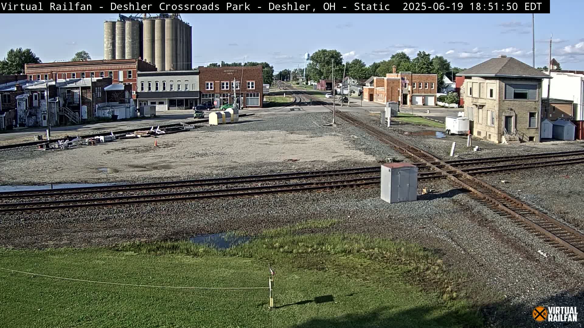 Deshler Crossroad Park Railway Junction Live Cam - Deshler, Henry, Ohio, USA