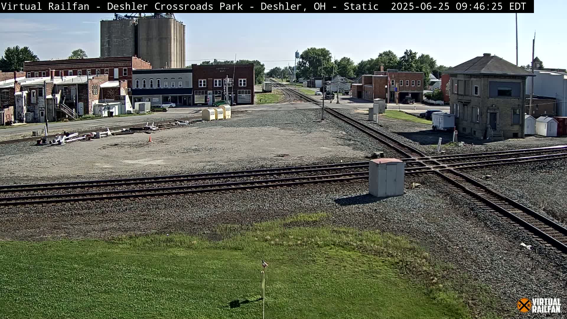 Deshler Crossroad Park Railway Junction Live Cam - Deshler, Henry, Ohio, USA