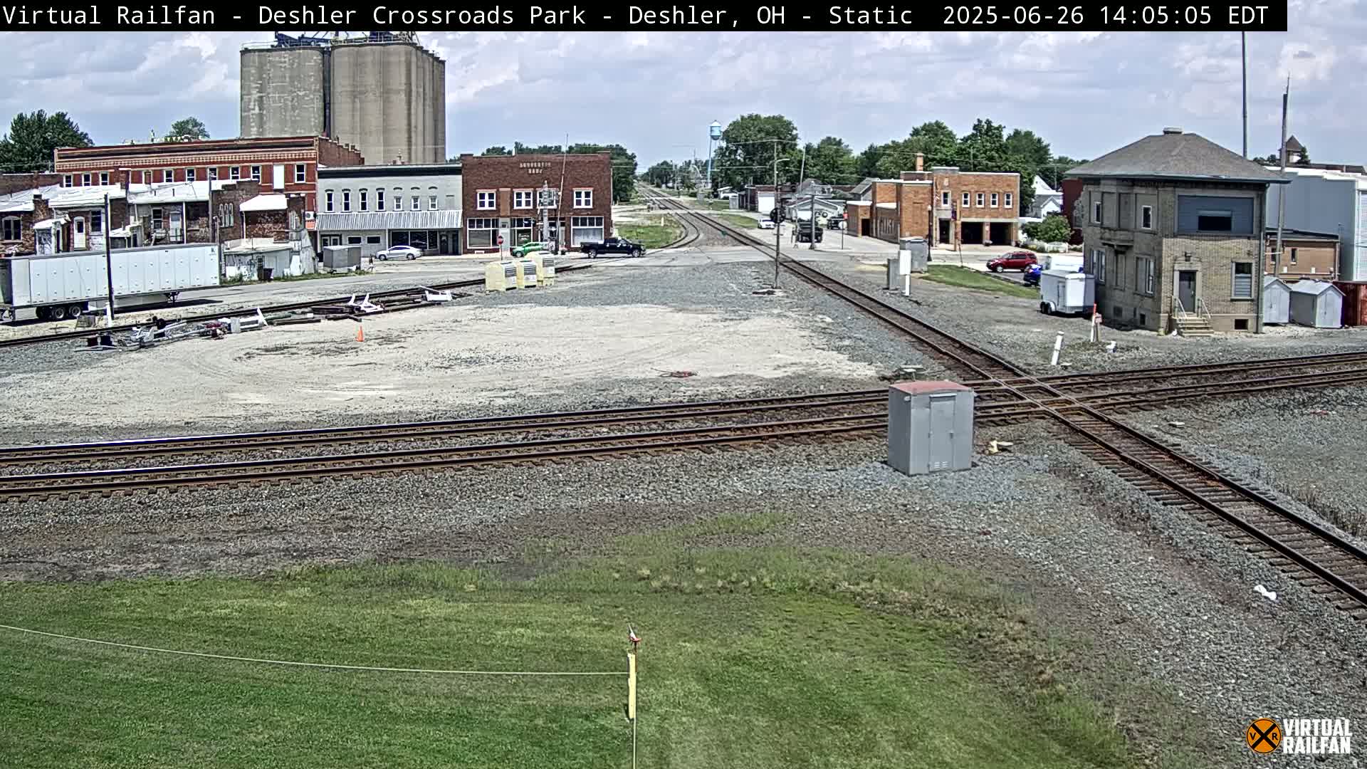Deshler Crossroad Park Railway Junction Live Cam - Deshler, Henry, Ohio, USA