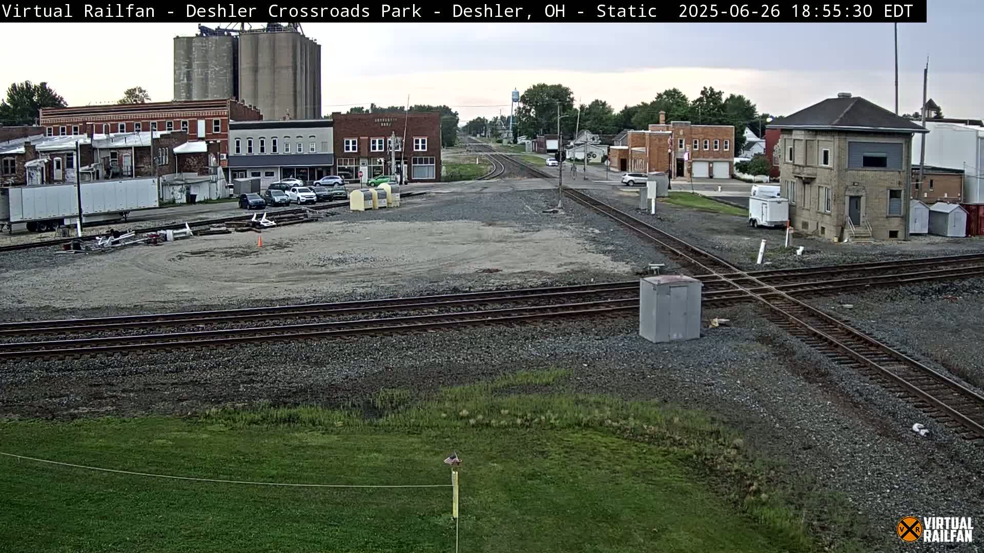Deshler Crossroad Park Railway Junction Live Cam - Deshler, Henry, Ohio, USA
