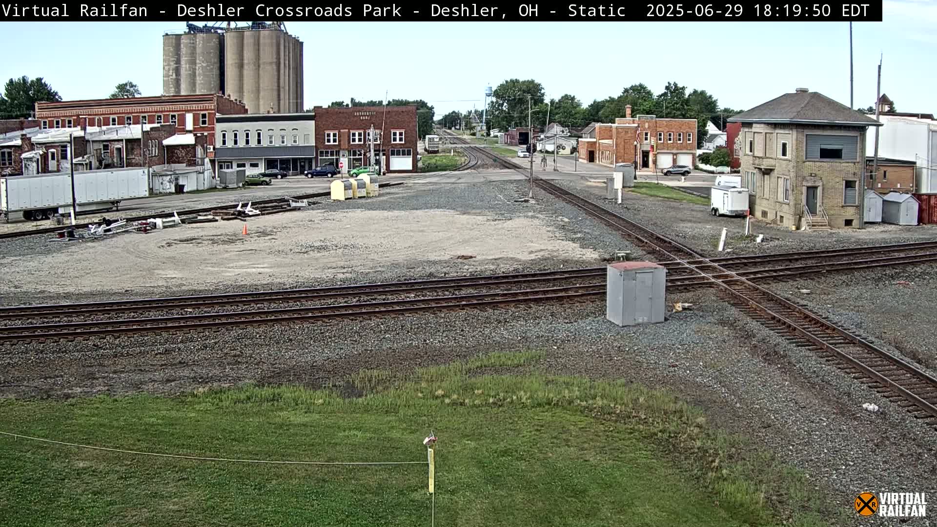 Deshler Crossroad Park Railway Junction Live Cam - Deshler, Henry, Ohio, USA