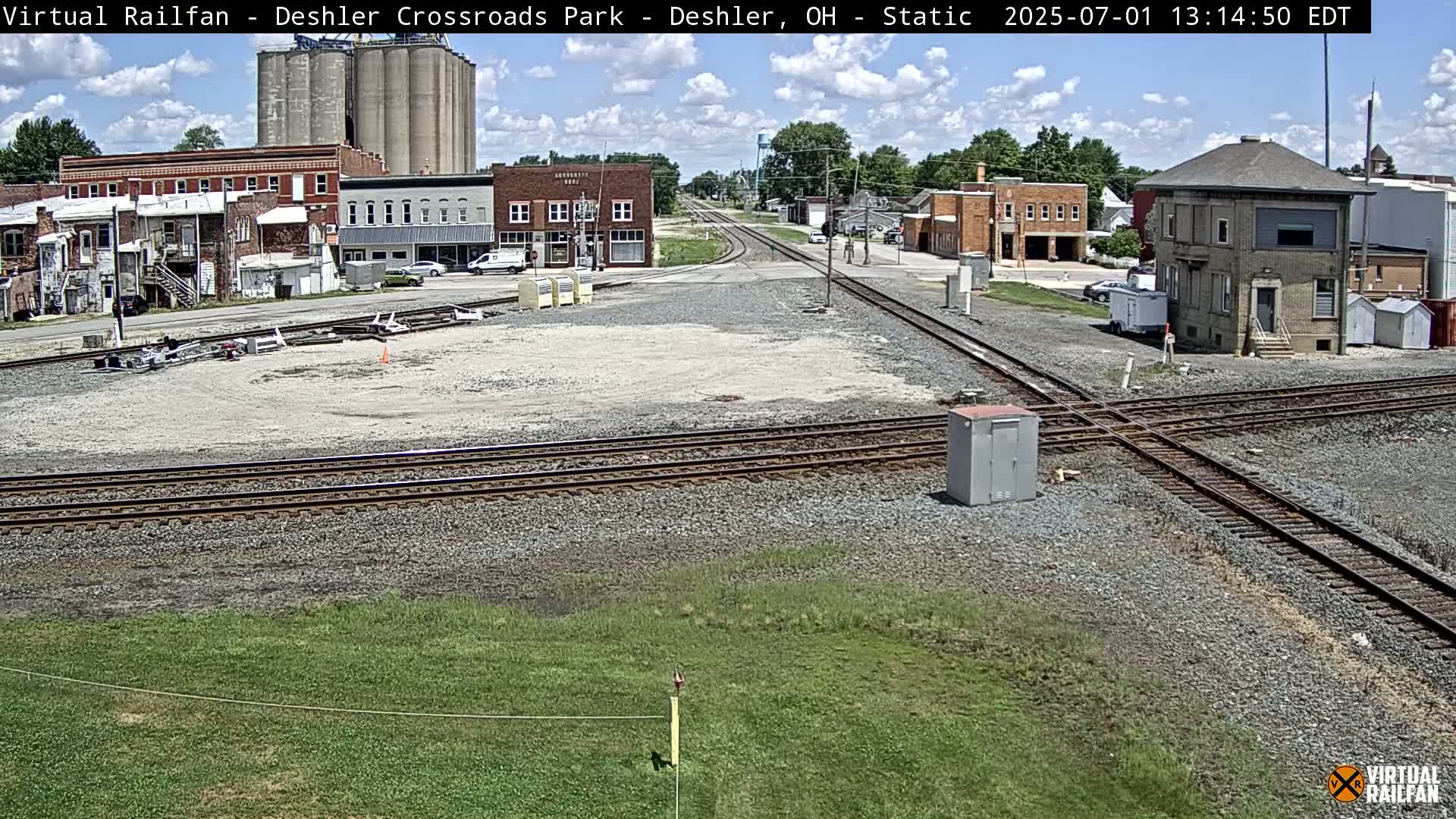 Deshler Crossroad Park Railway Junction Live Cam - Deshler, Henry, Ohio, USA