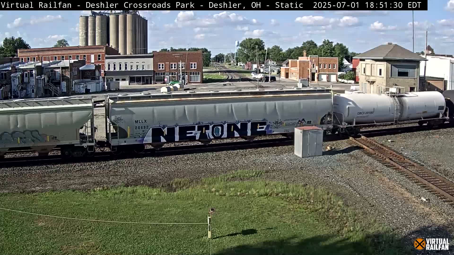 Deshler Crossroad Park Railway Junction Live Cam - Deshler, Henry, Ohio, USA