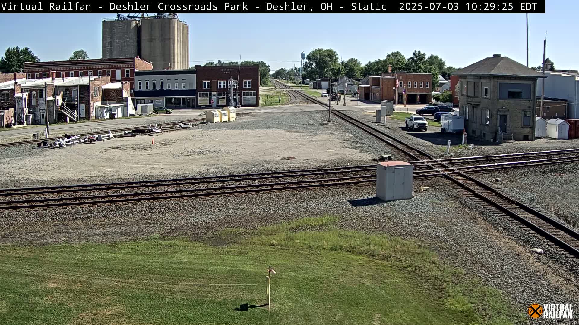 Deshler Crossroad Park Railway Junction Live Cam - Deshler, Henry, Ohio, USA