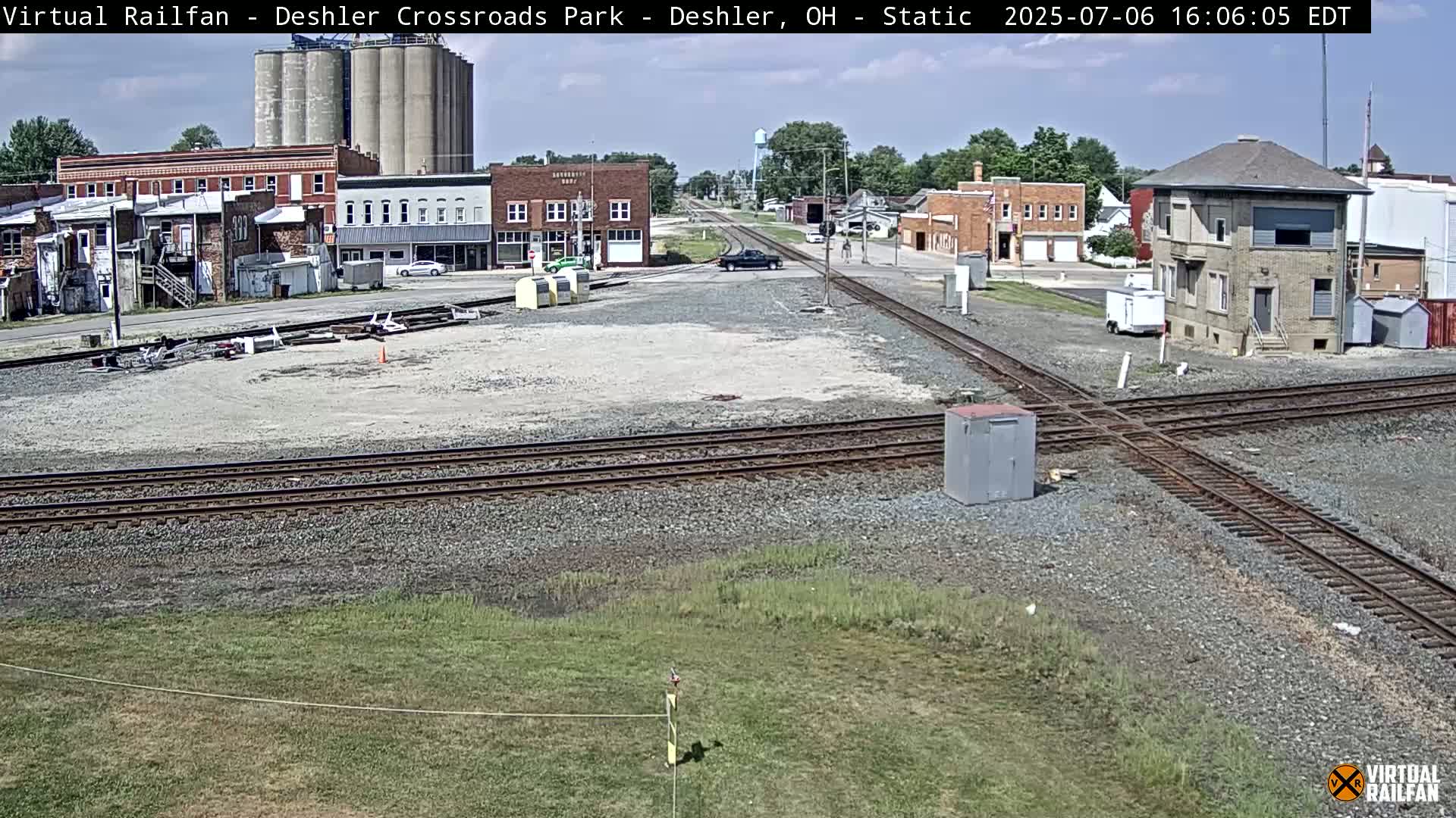 Deshler Crossroad Park Railway Junction Live Cam - Deshler, Henry, Ohio, USA