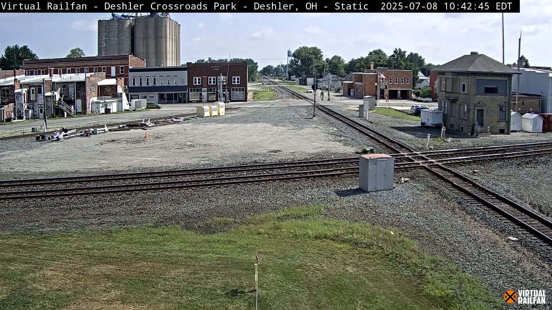 Deshler Crossroad Park Railway Junction Live Cam - Deshler, Henry, Ohio, USA