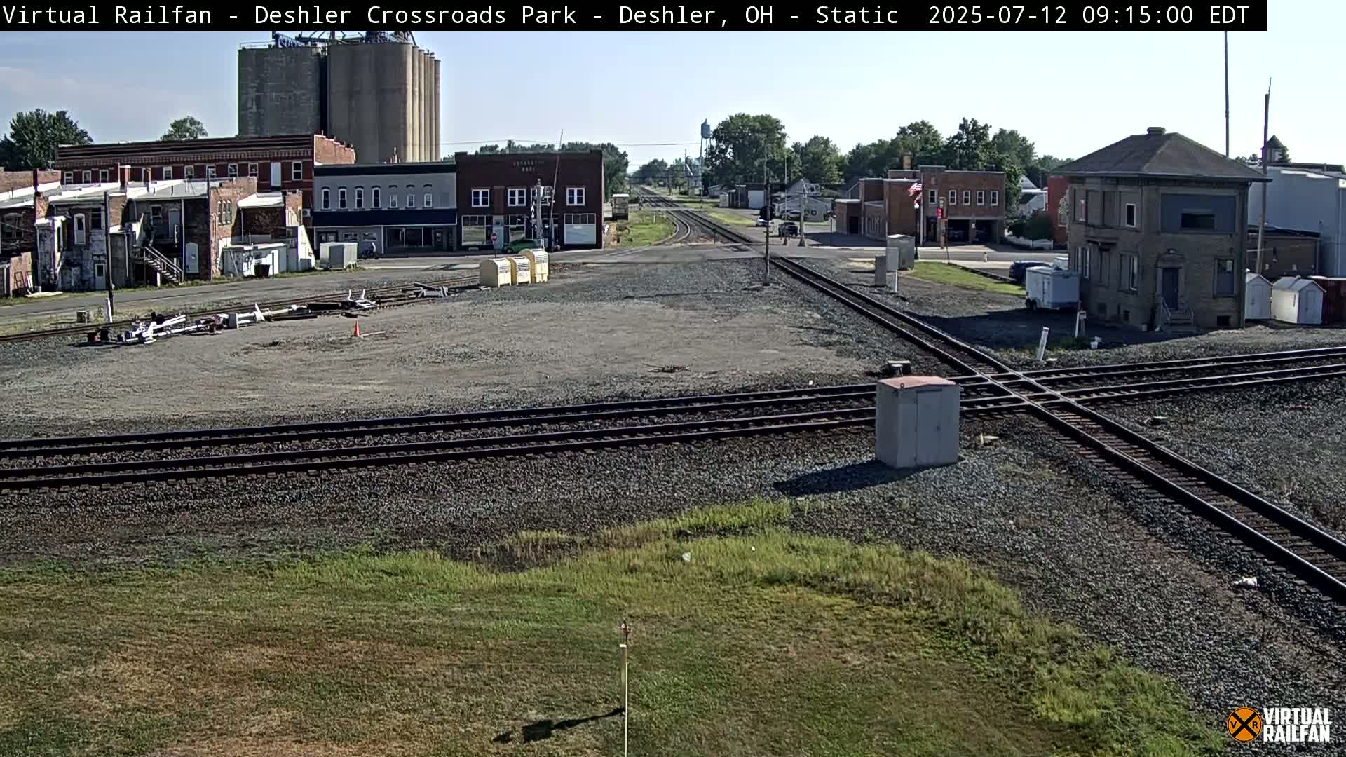 Deshler Crossroad Park Railway Junction Live Cam - Deshler, Henry, Ohio, USA